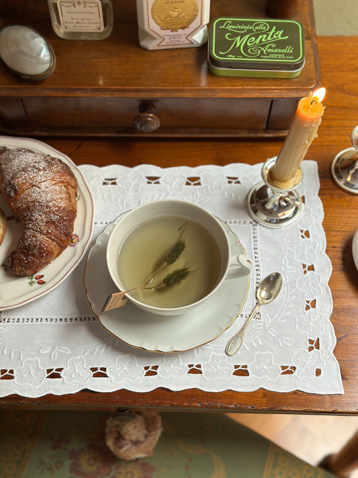 Set Of Two Antique Placemats