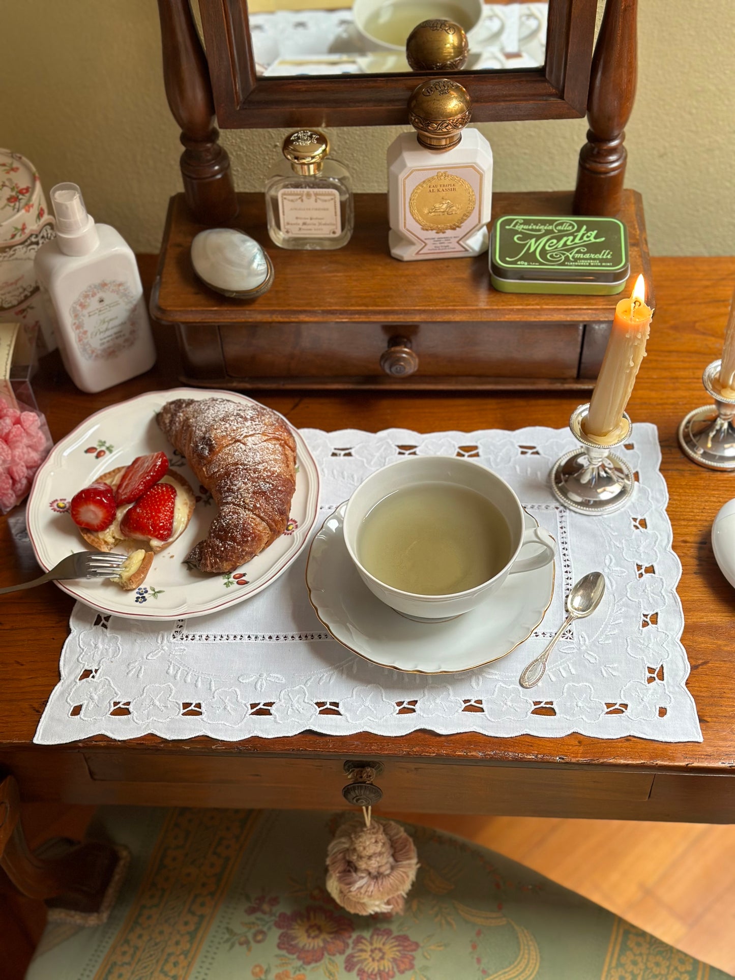 Set Of Two Antique Placemats
