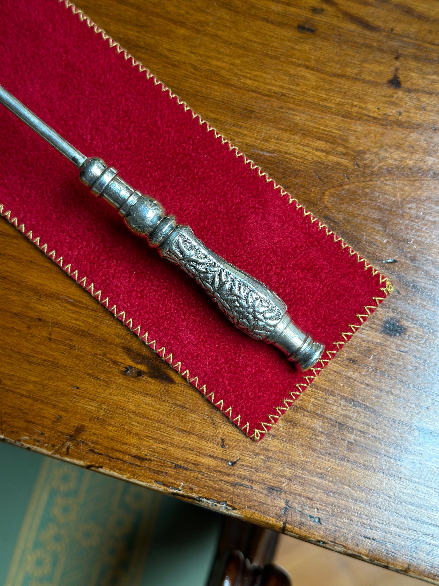 Antique Silver Pleated Candle Snuffer