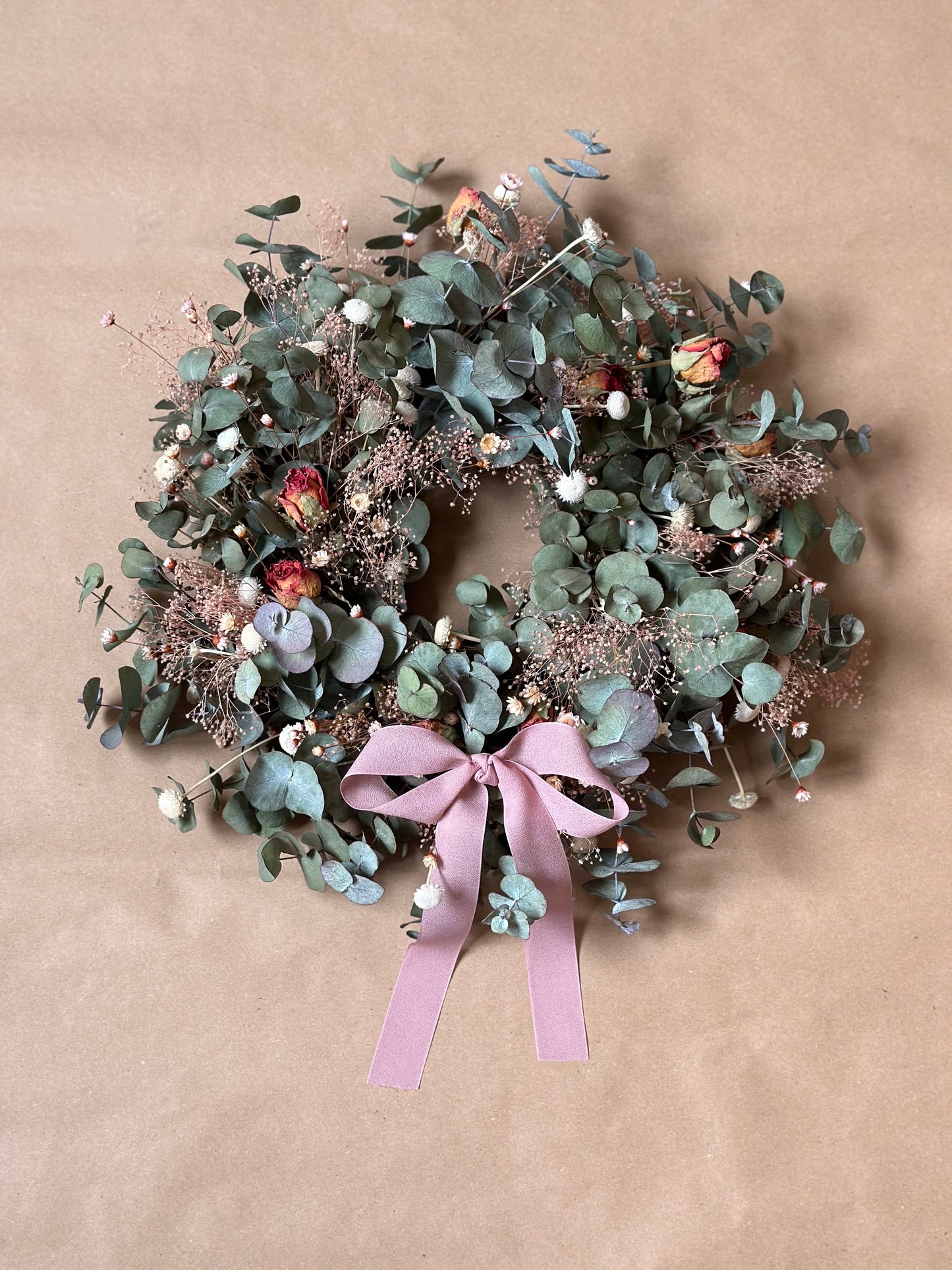 Dried Eucalyptus & Rose Garland