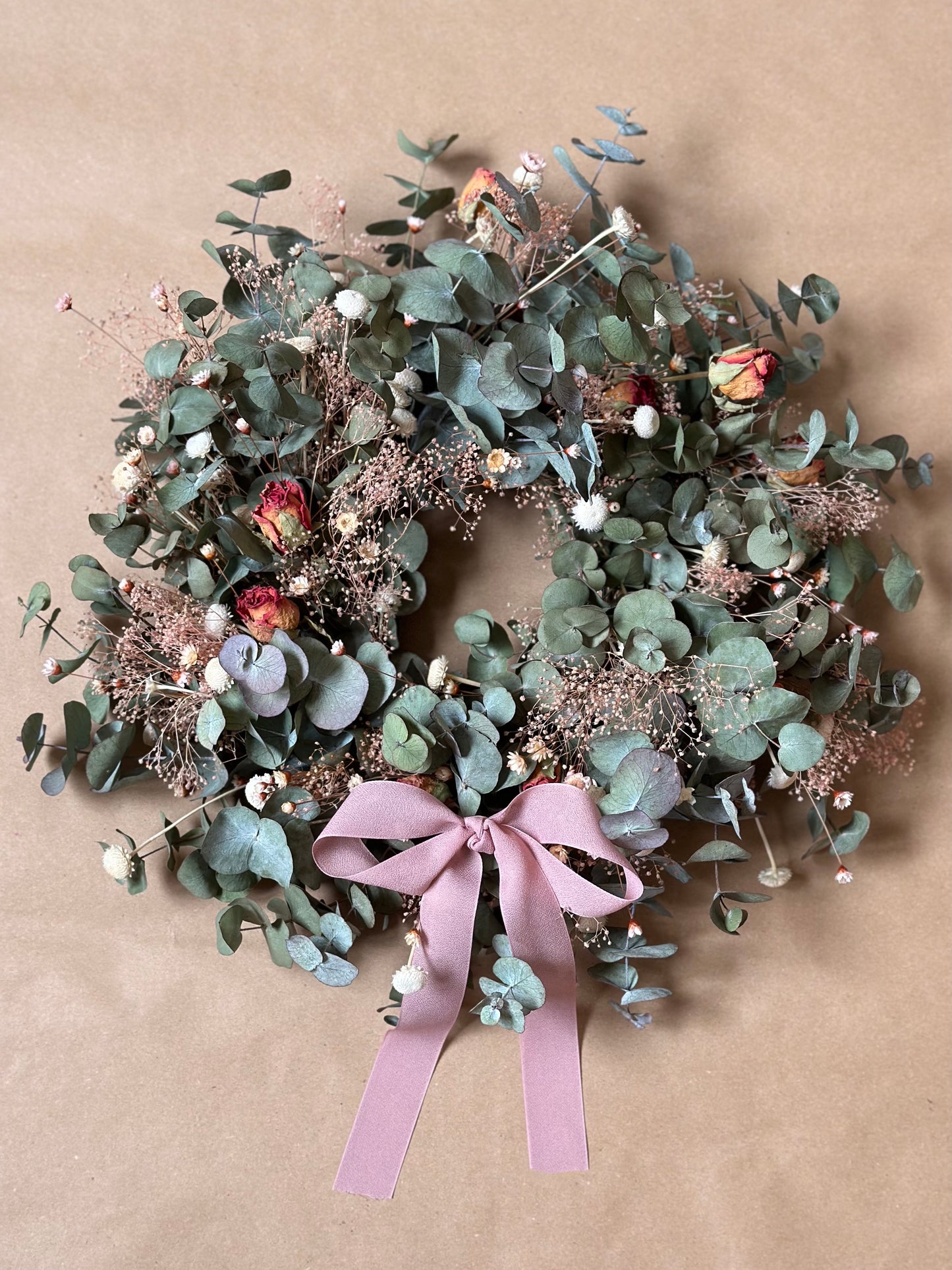 Dried Eucalyptus & Rose Garland