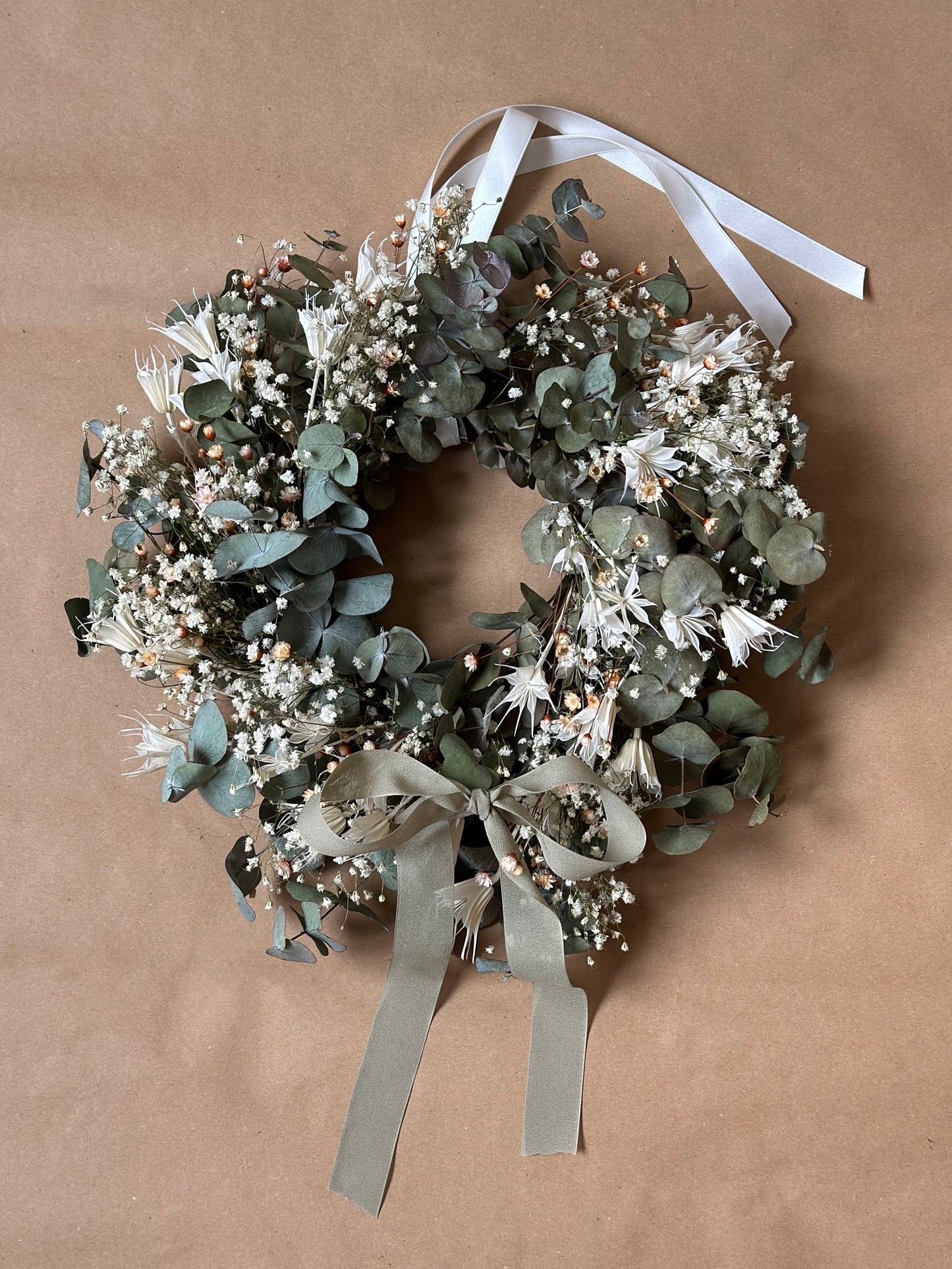 Dried Eucalyptus & Nigella Orientalis Garland