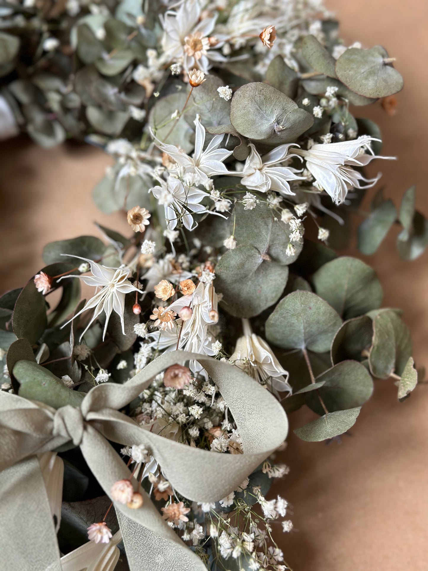 Dried Eucalyptus & Nigella Orientalis Garland
