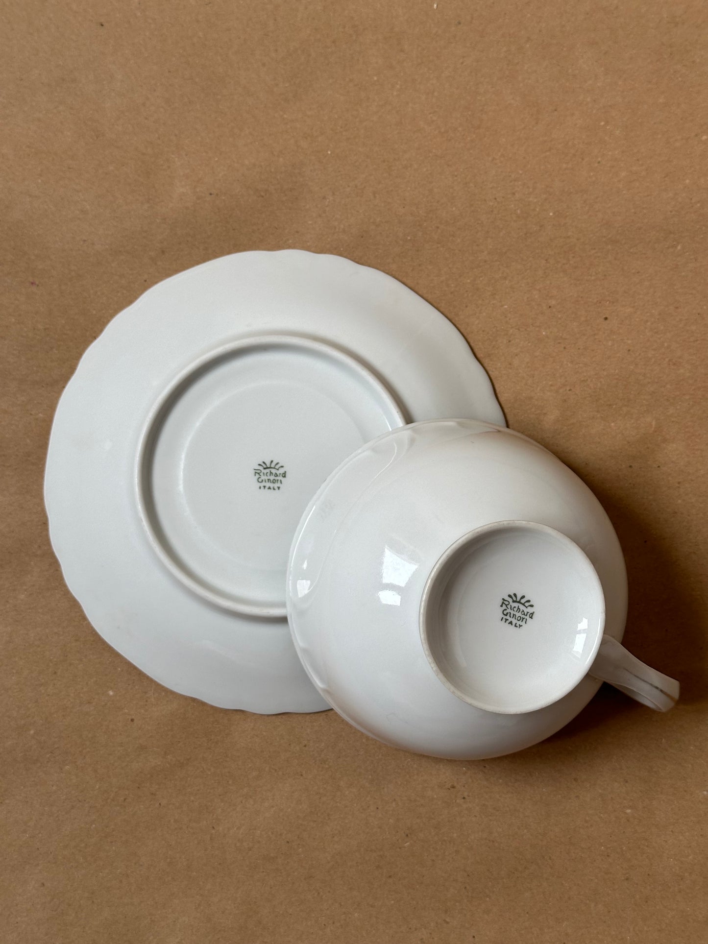 Vintage Richard Ginori Porcelain Tea Cup and Saucer