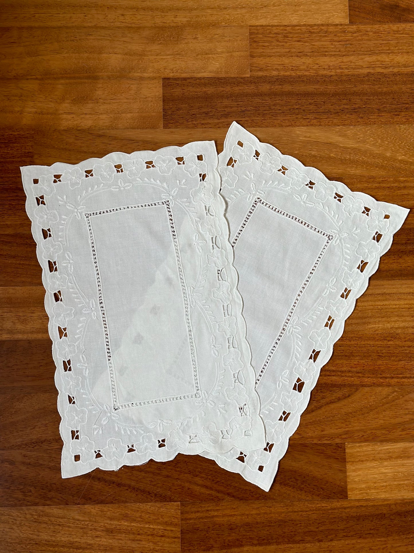 Set Of Two Antique Placemats