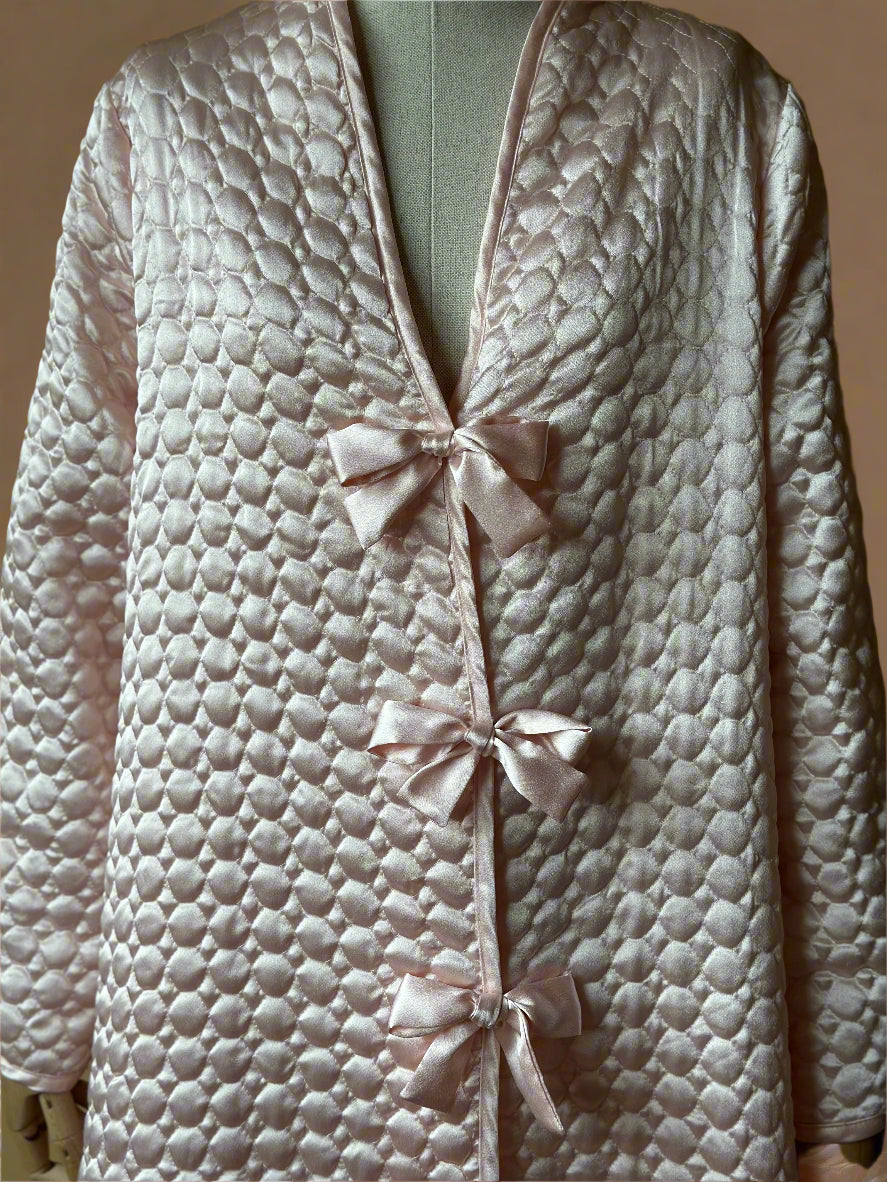 Vintage Valentino Quilted Pink Dressing Gown