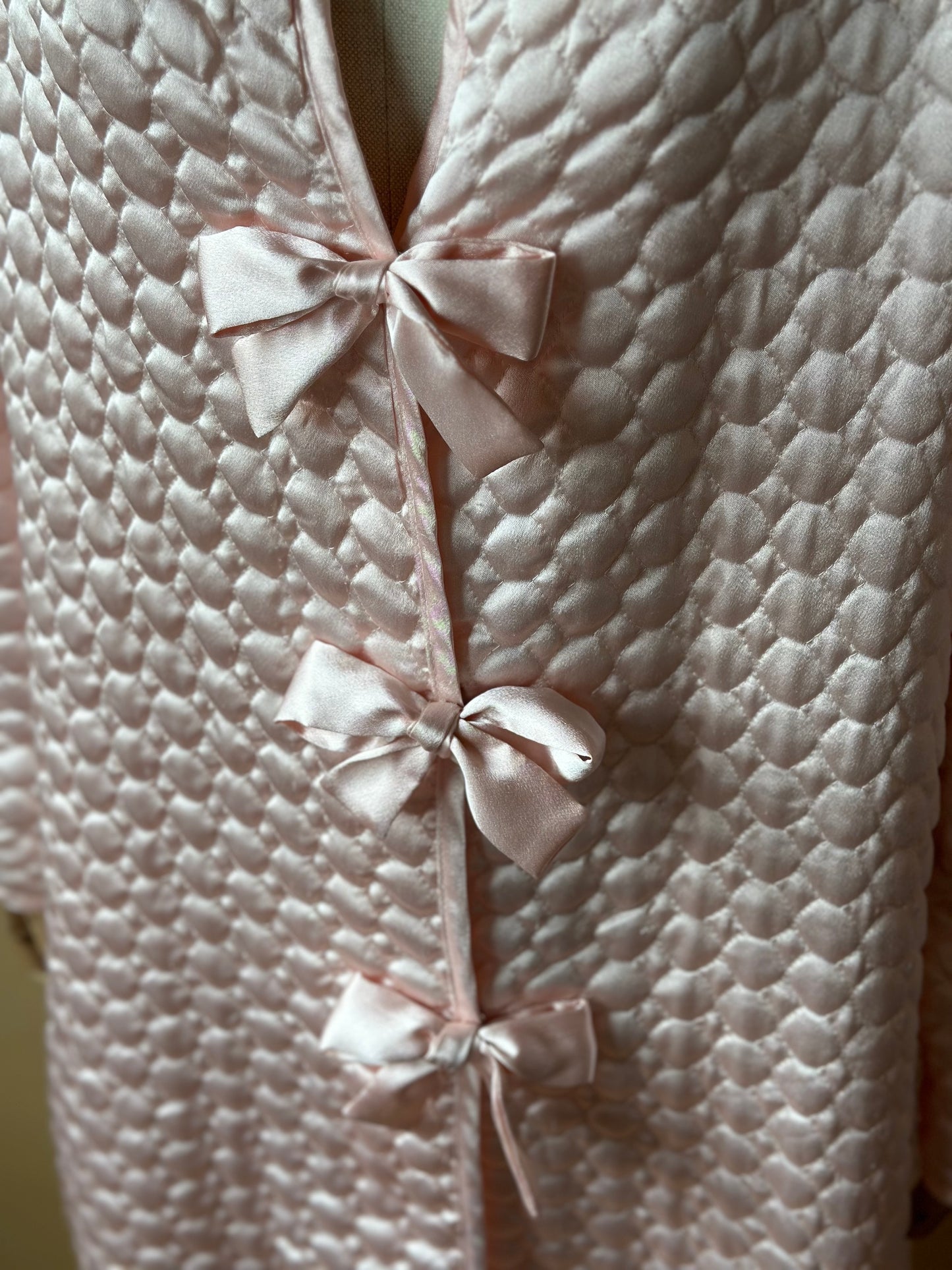 Vintage Valentino Quilted Pink Dressing Gown