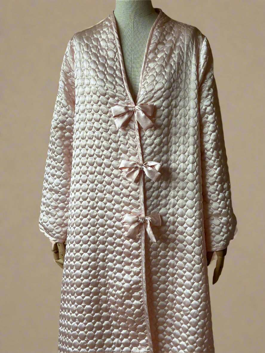 Vintage Valentino Quilted Pink Dressing Gown
