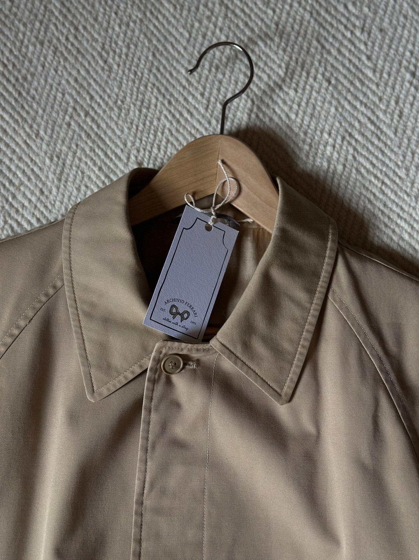 Vintage Beige Belted Trench Coat