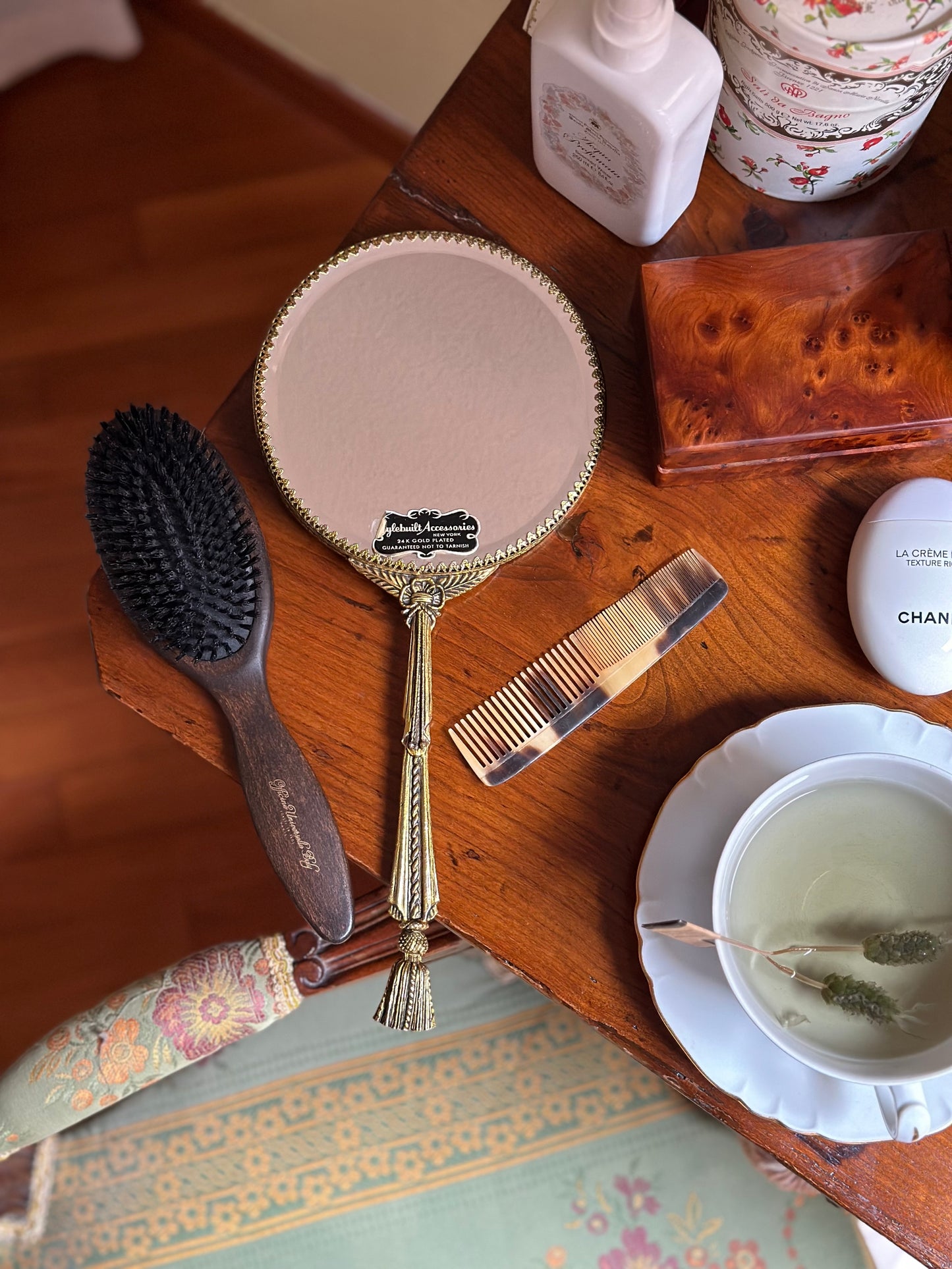 Vintage 1980's American Hand Mirror
