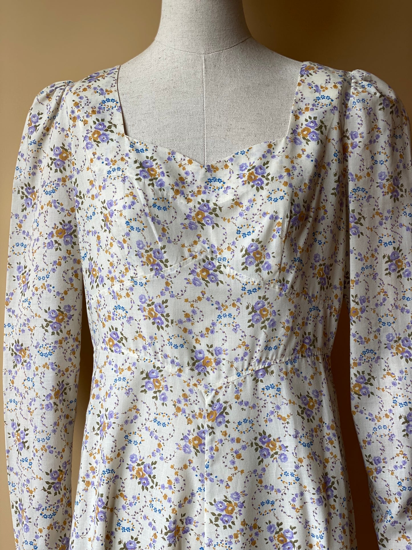 Vintage 70s Long Praire Dress