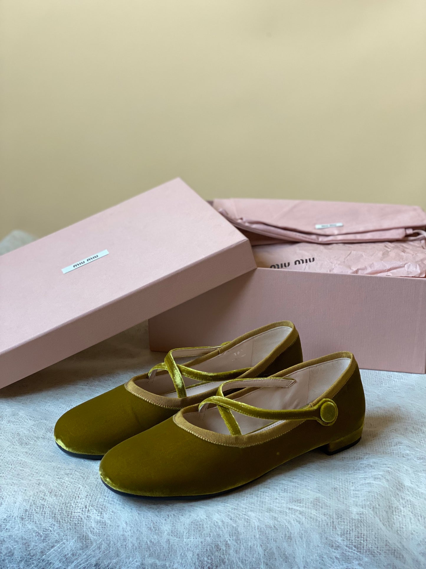 Miu Miu Velvet Flats