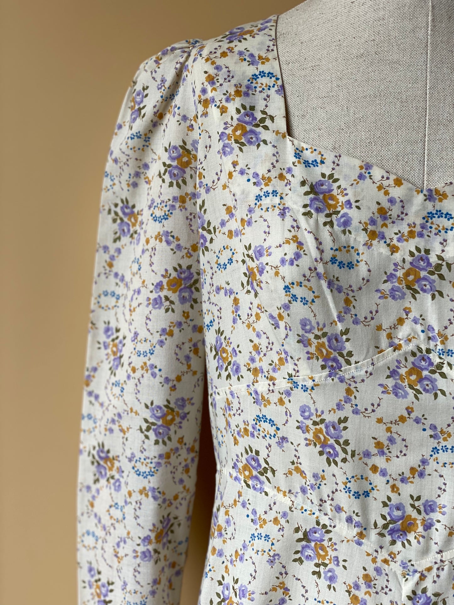 Vintage 70s Long Praire Dress