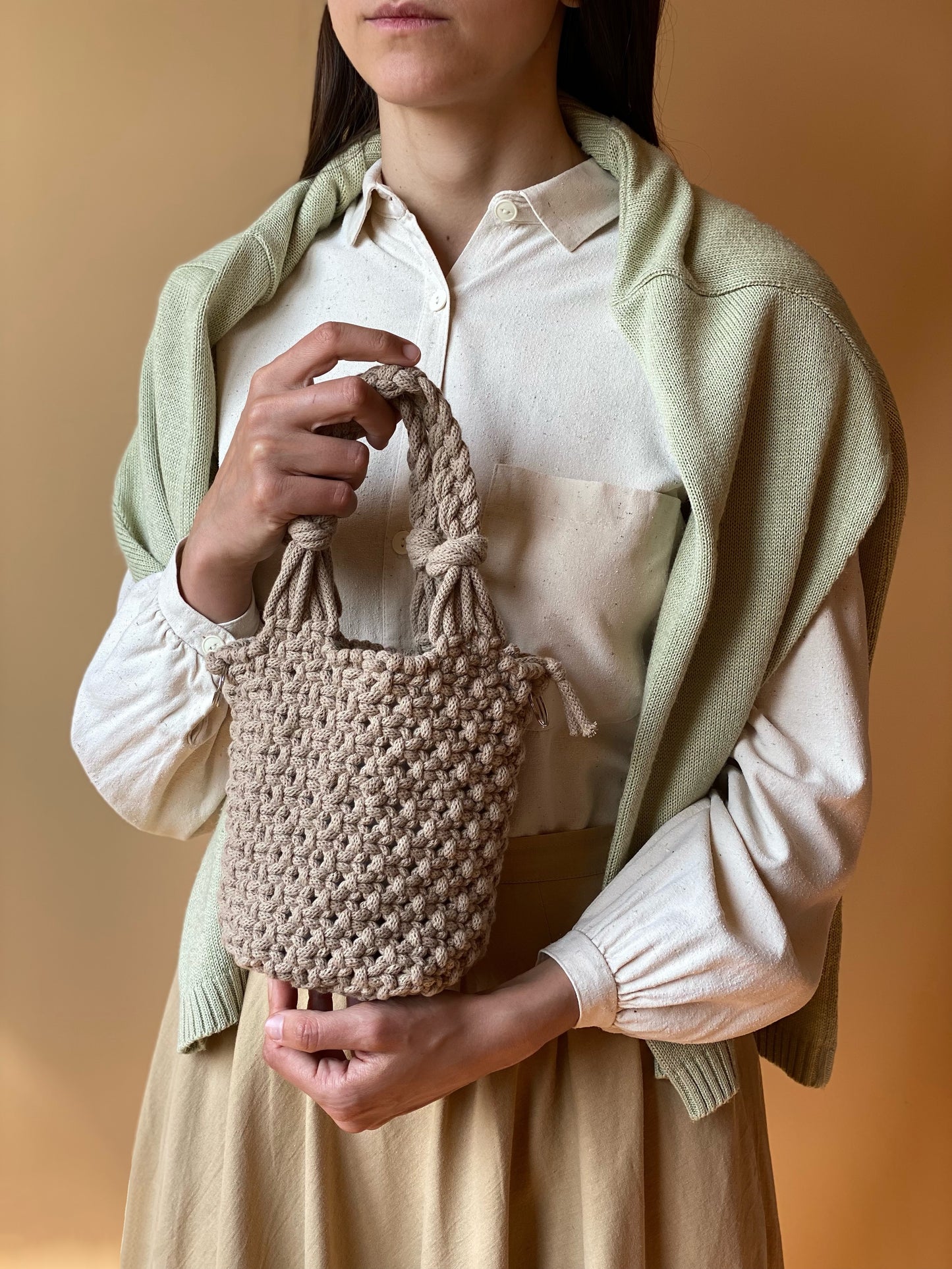 POPPY - Pure Cotton Handmade Macramè Bucket
