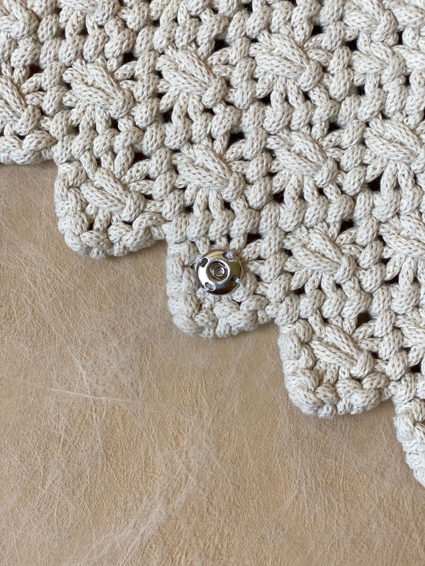 LILY - Handmade Pure Cotton Macramè Crossbody Bag