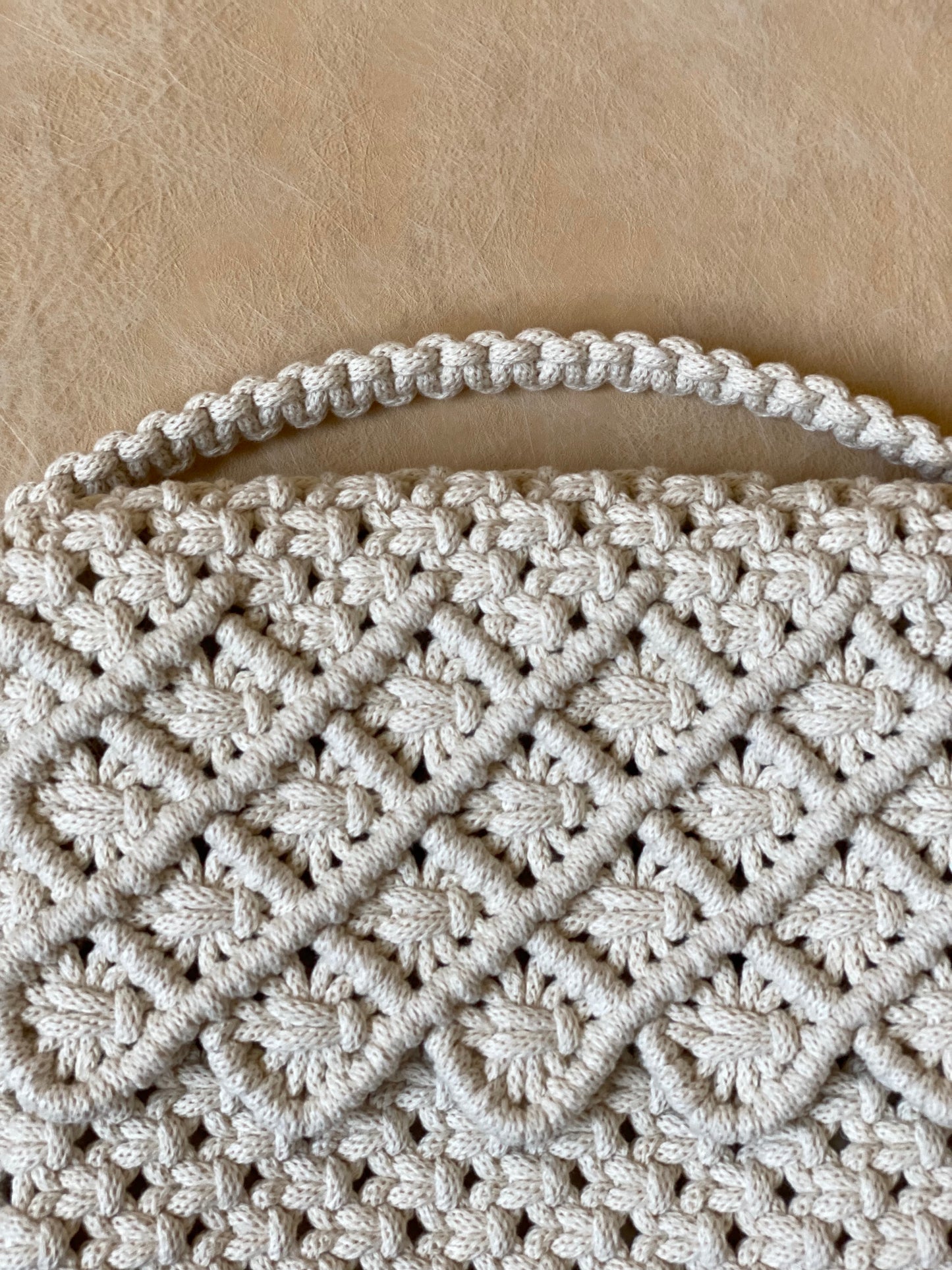 LILY - Handmade Pure Cotton Macramè Crossbody Bag