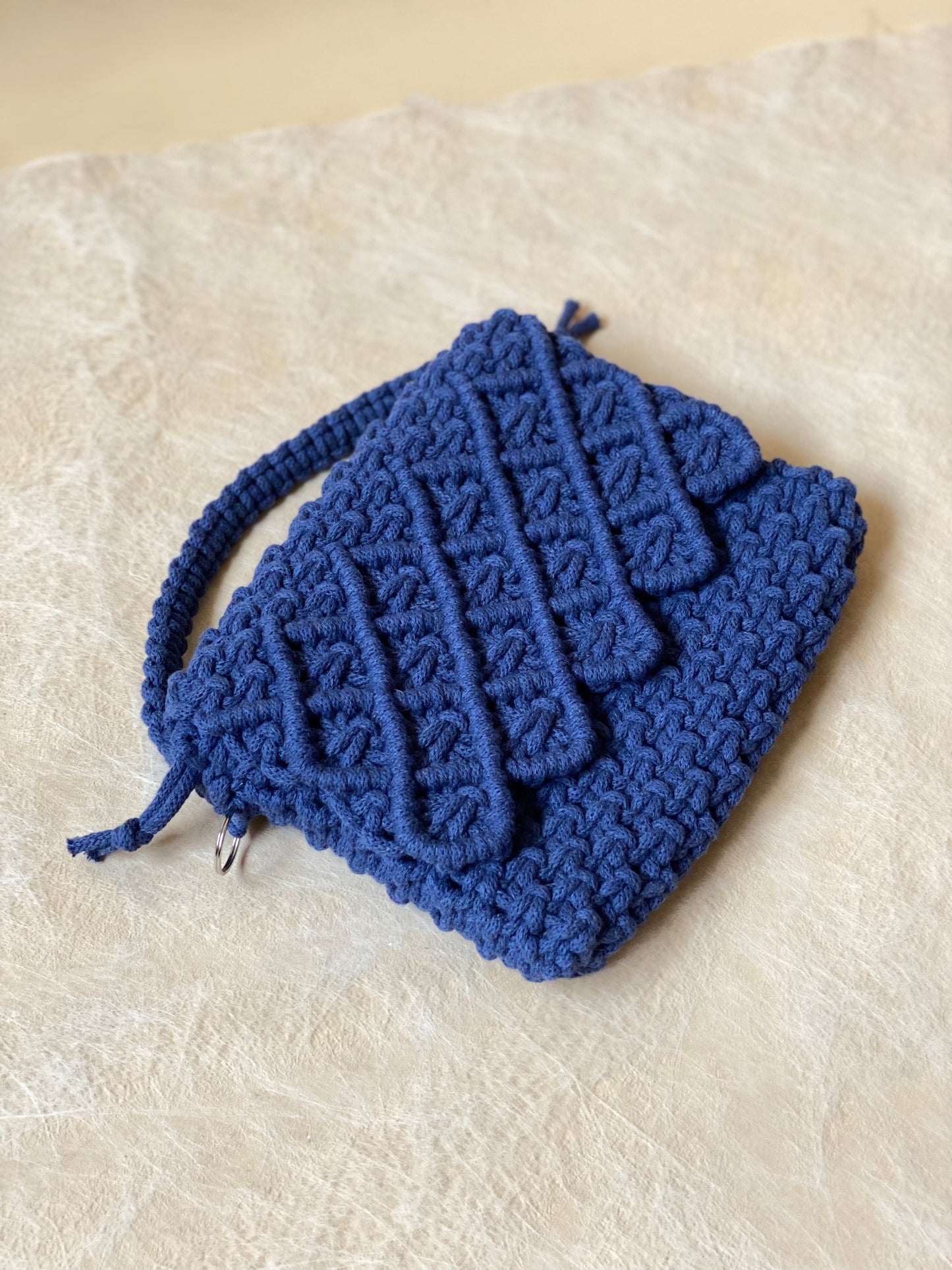 LILY - Handmade Pure Cotton Macramè Crossbody Bag