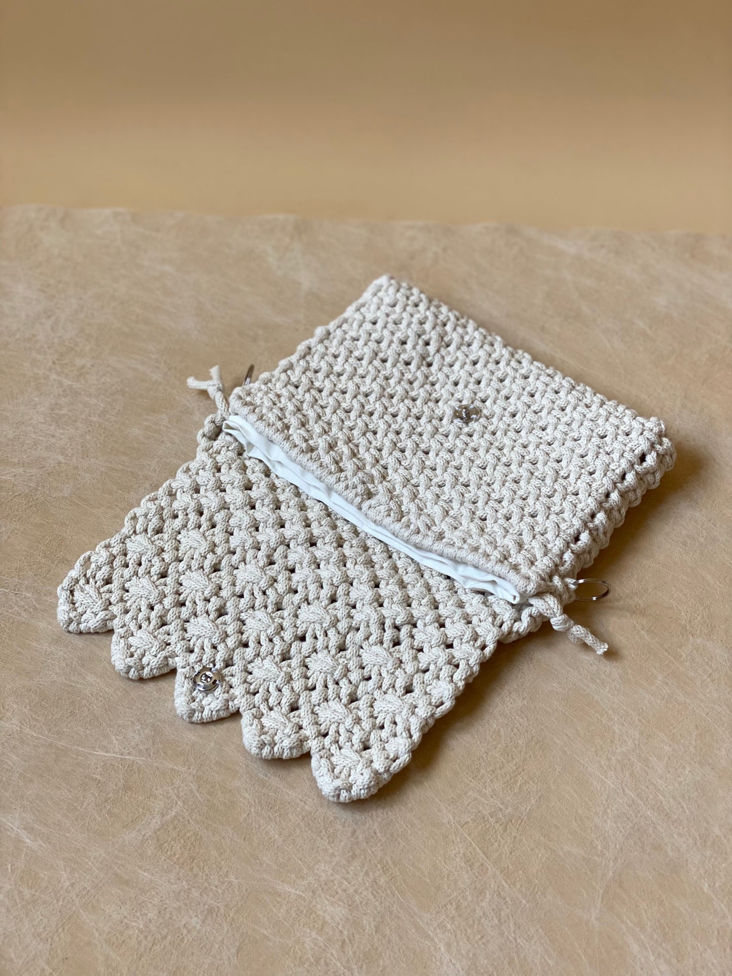 LILY - Handmade Pure Cotton Macramè Crossbody Bag