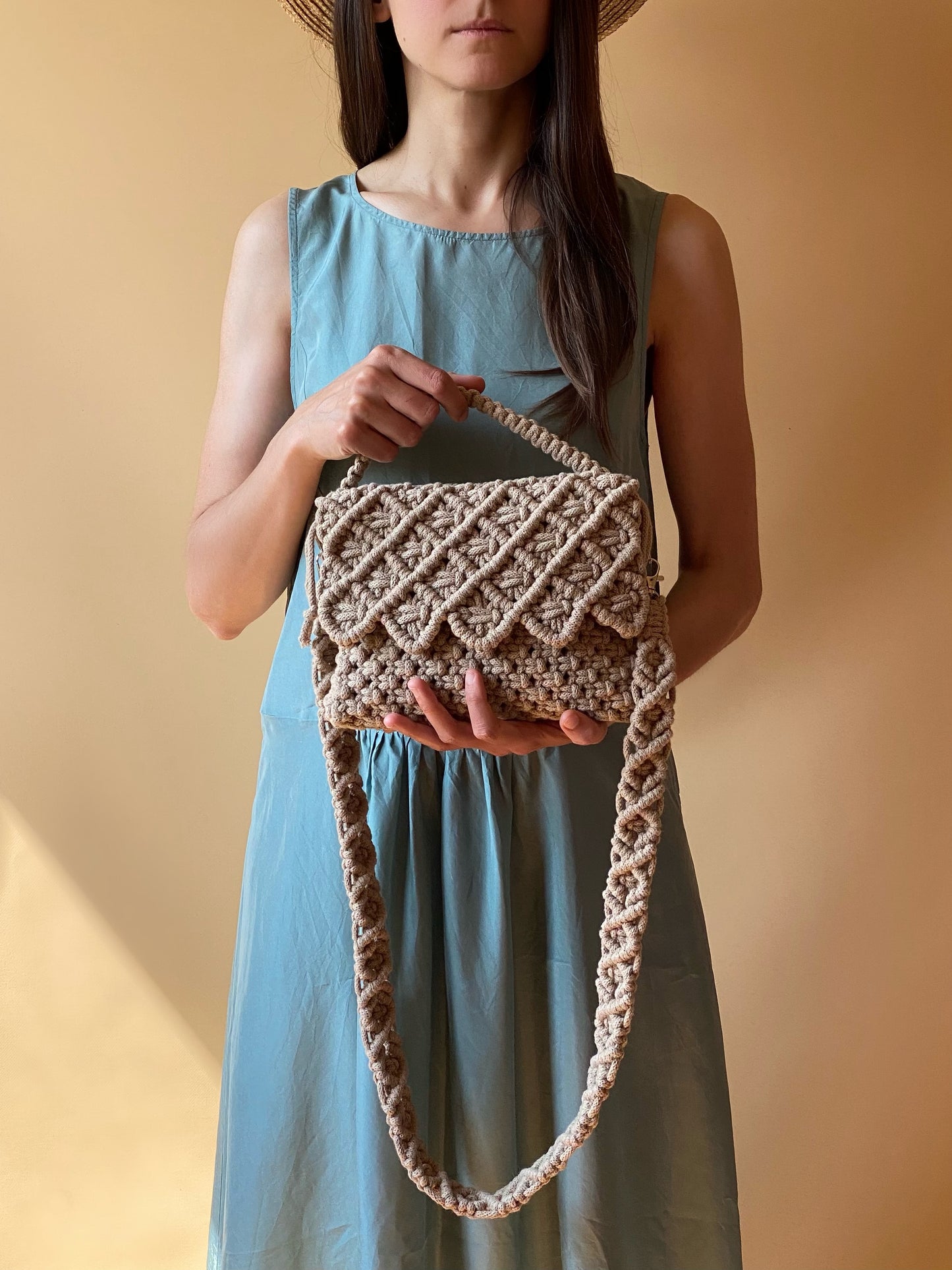 LILY - Pure Cotton Handmade Crossbody Macramè Bag