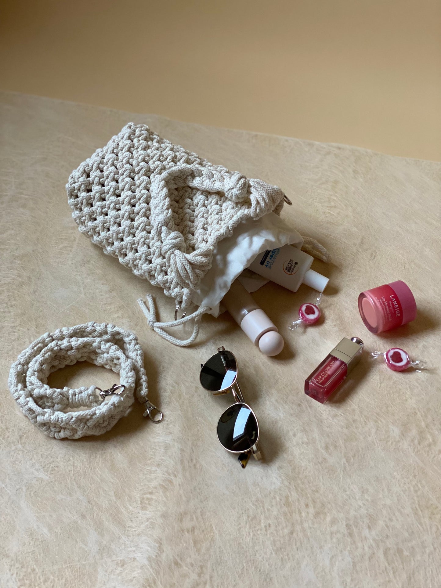 POPPY - Pure Cotton Handmade Macramè Bucket