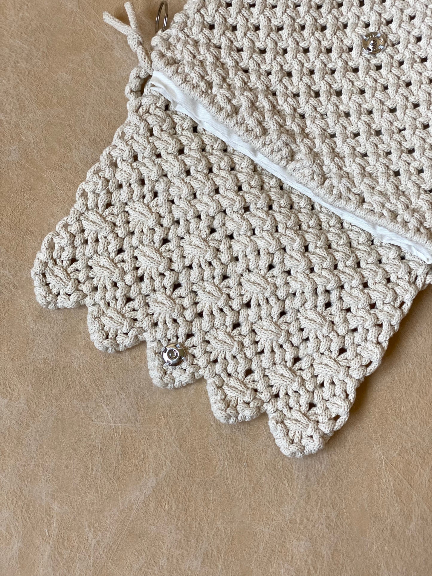 LILY - Handmade Pure Cotton Macramè Crossbody Bag