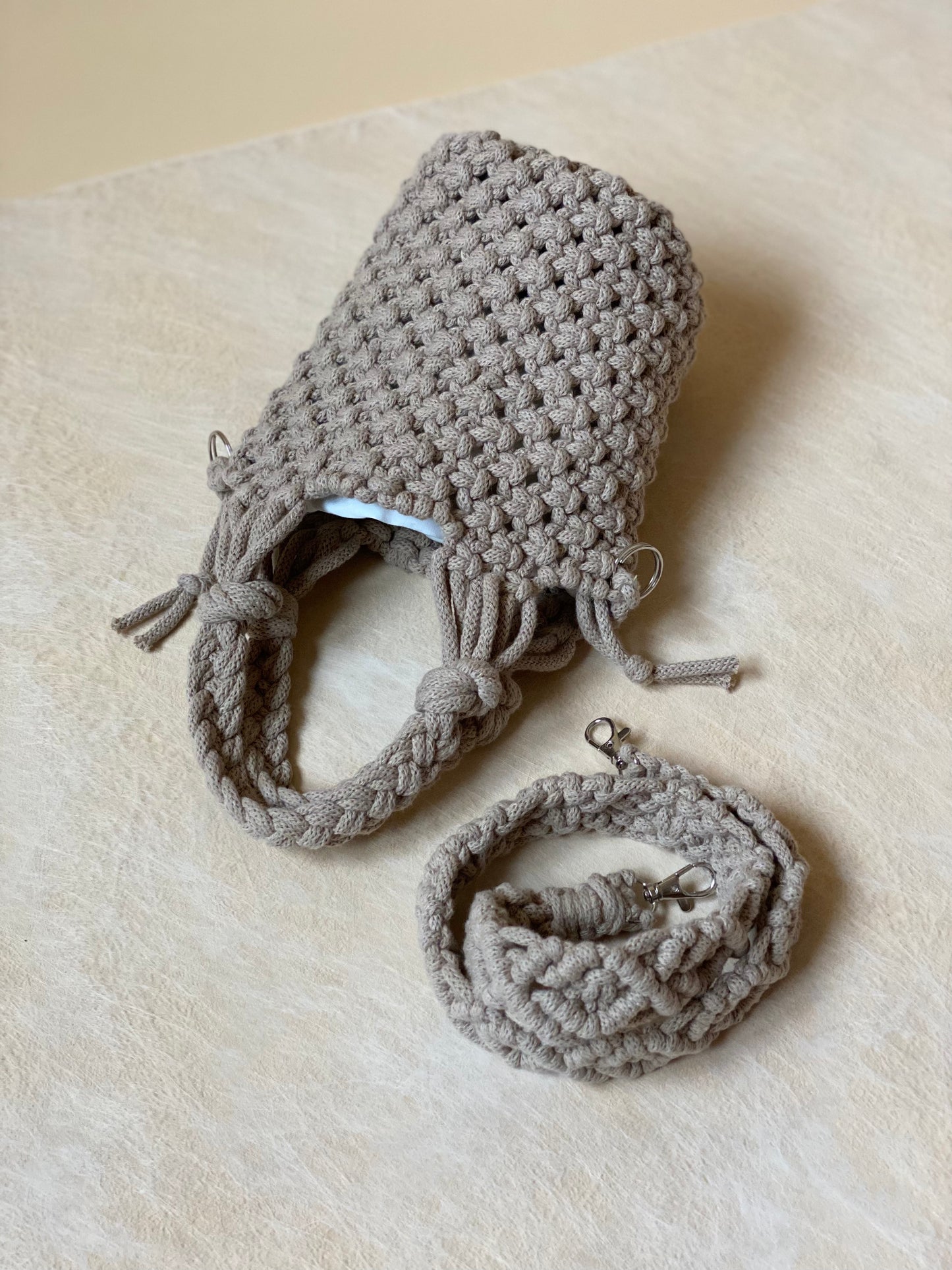 POPPY - Pure Cotton Handmade Macramè Bucket