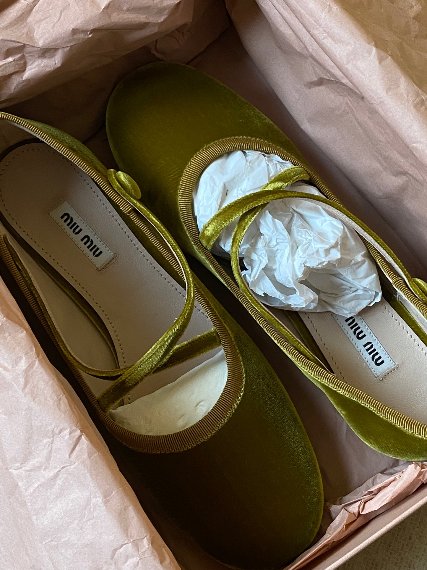 Miu Miu Velvet Flats