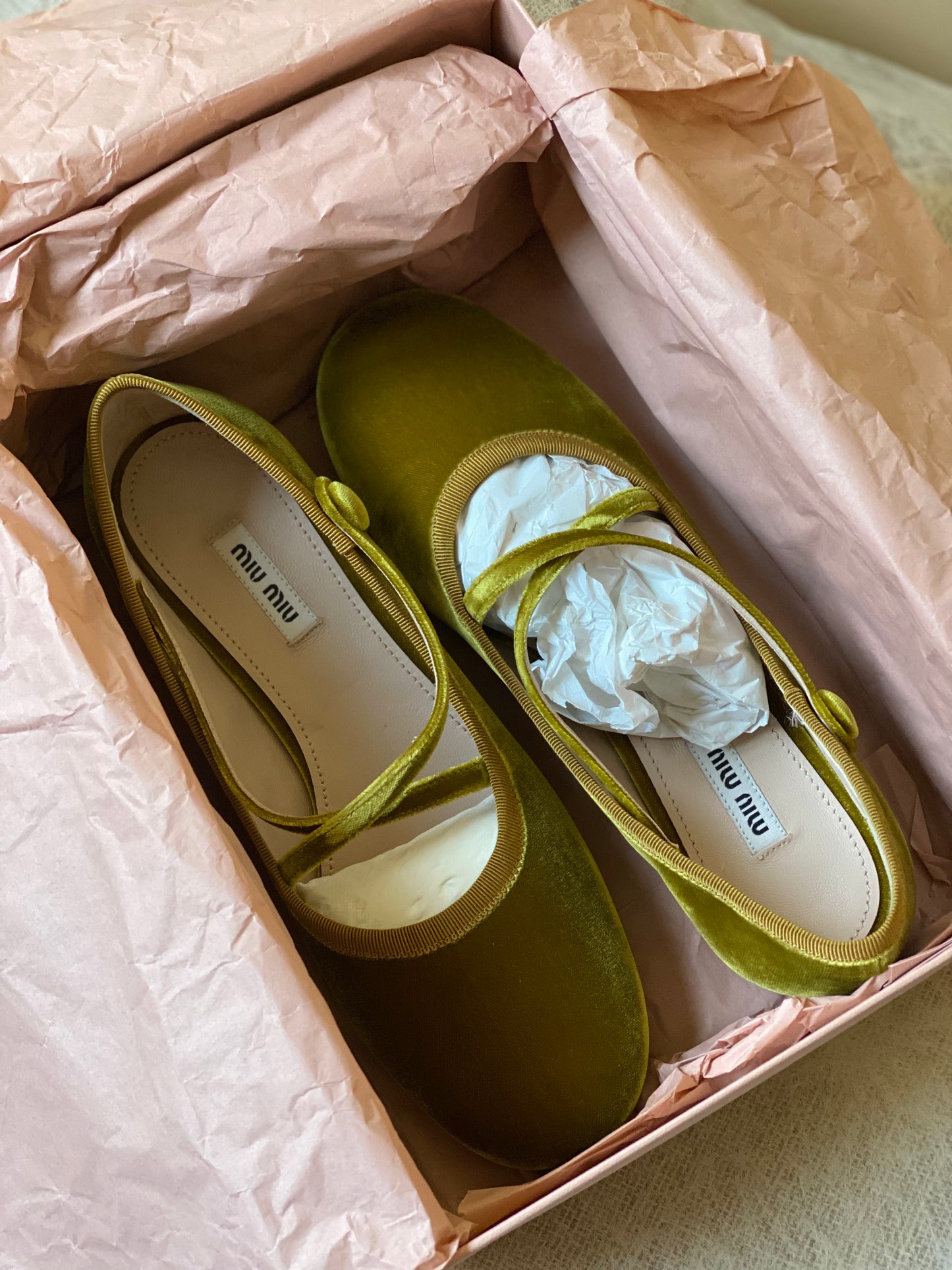 Miu Miu Velvet Flats