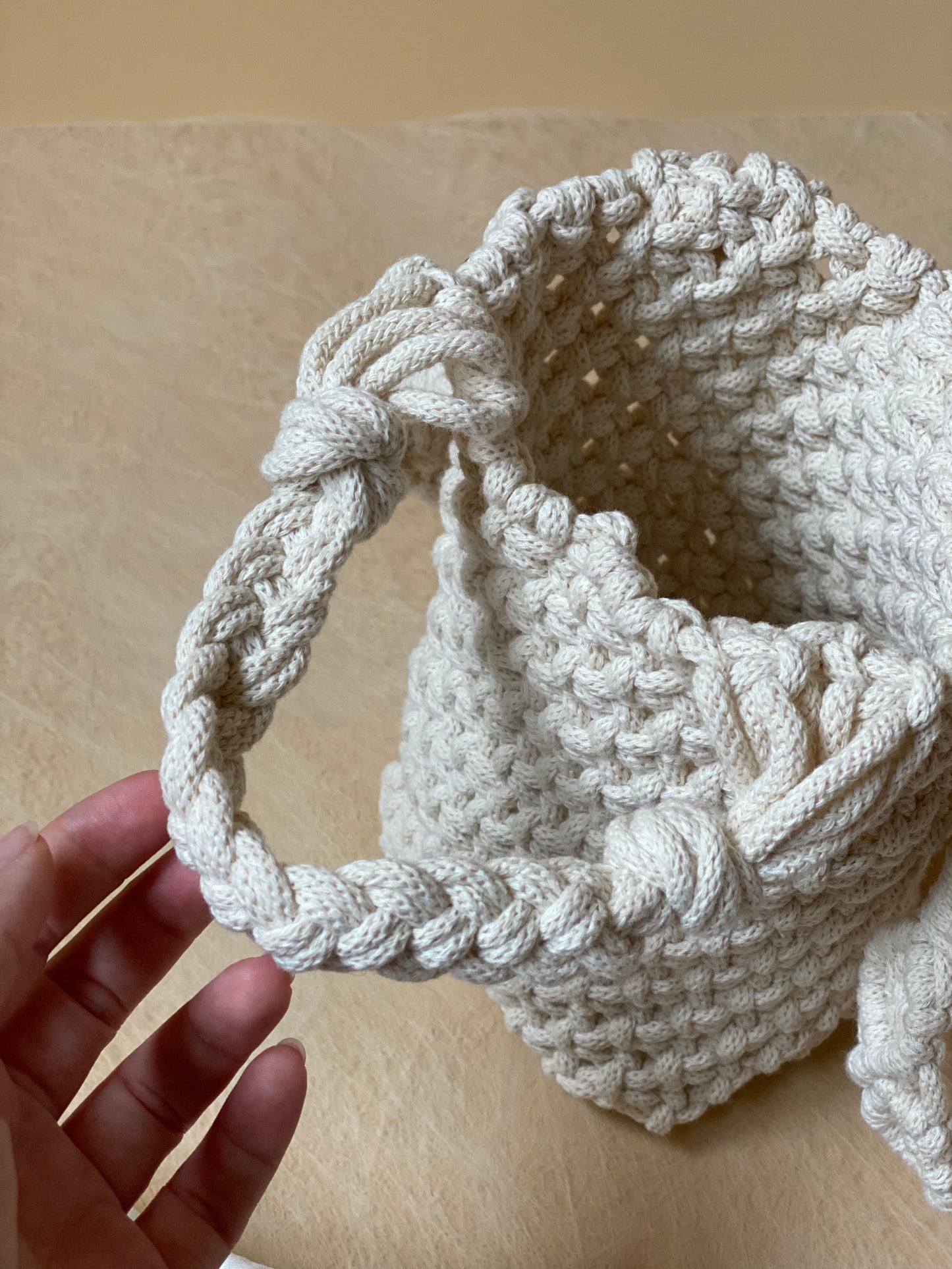 POPPY - Pure Cotton Handmade Macramè Bucket