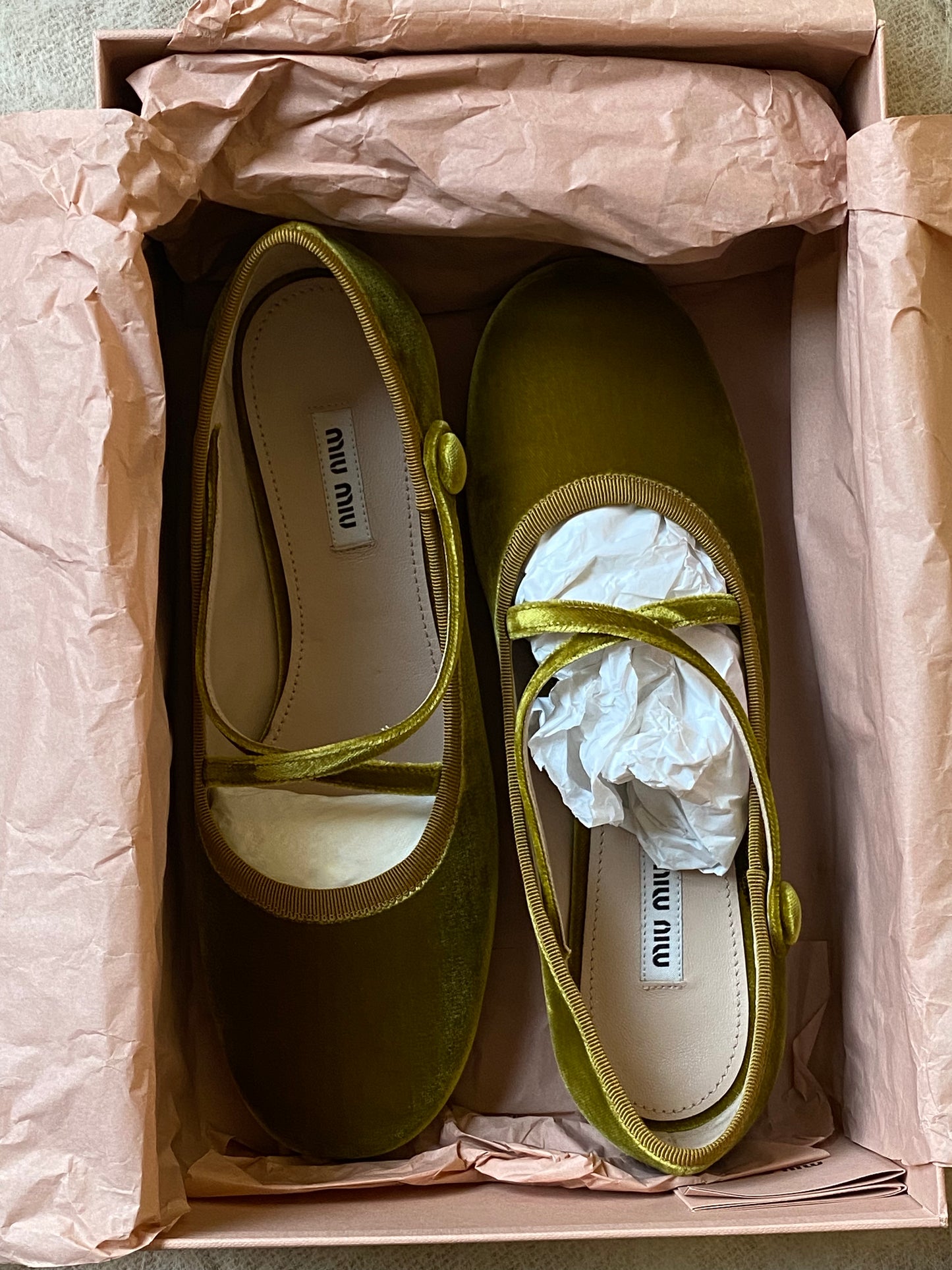 Miu Miu Velvet Flats