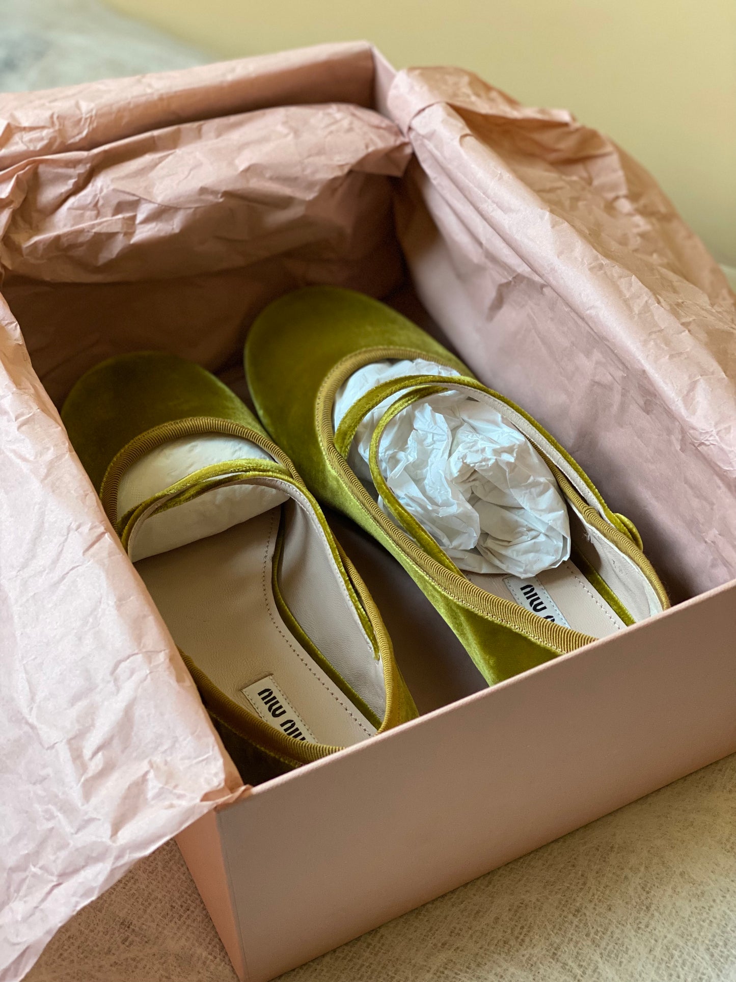 Miu Miu Velvet Flats