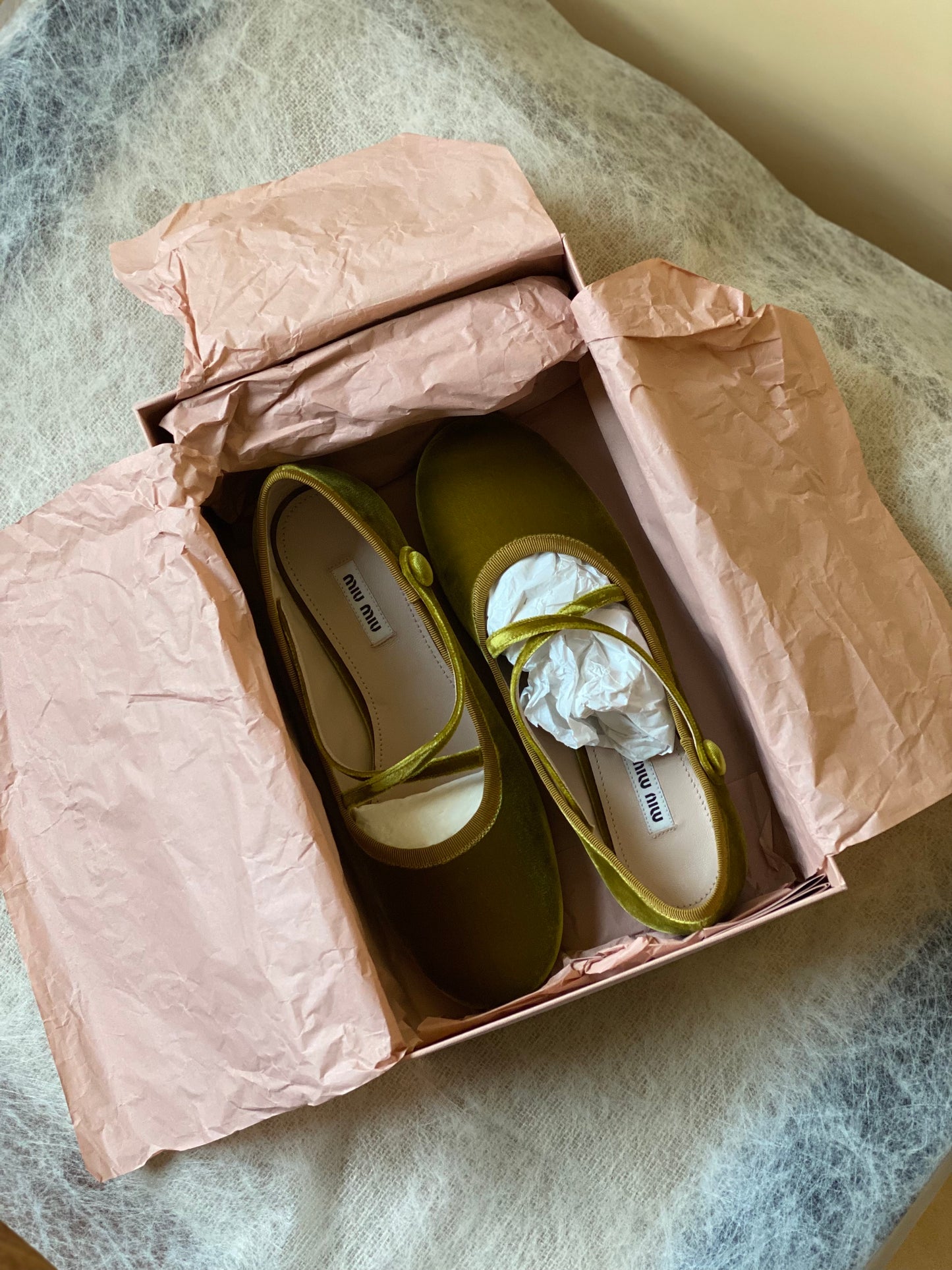 Miu Miu Velvet Flats