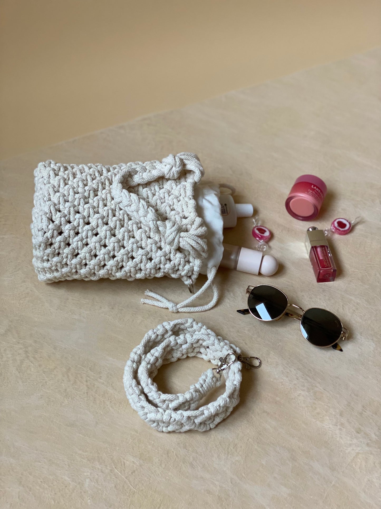 POPPY - Pure Cotton Handmade Macramè Bucket