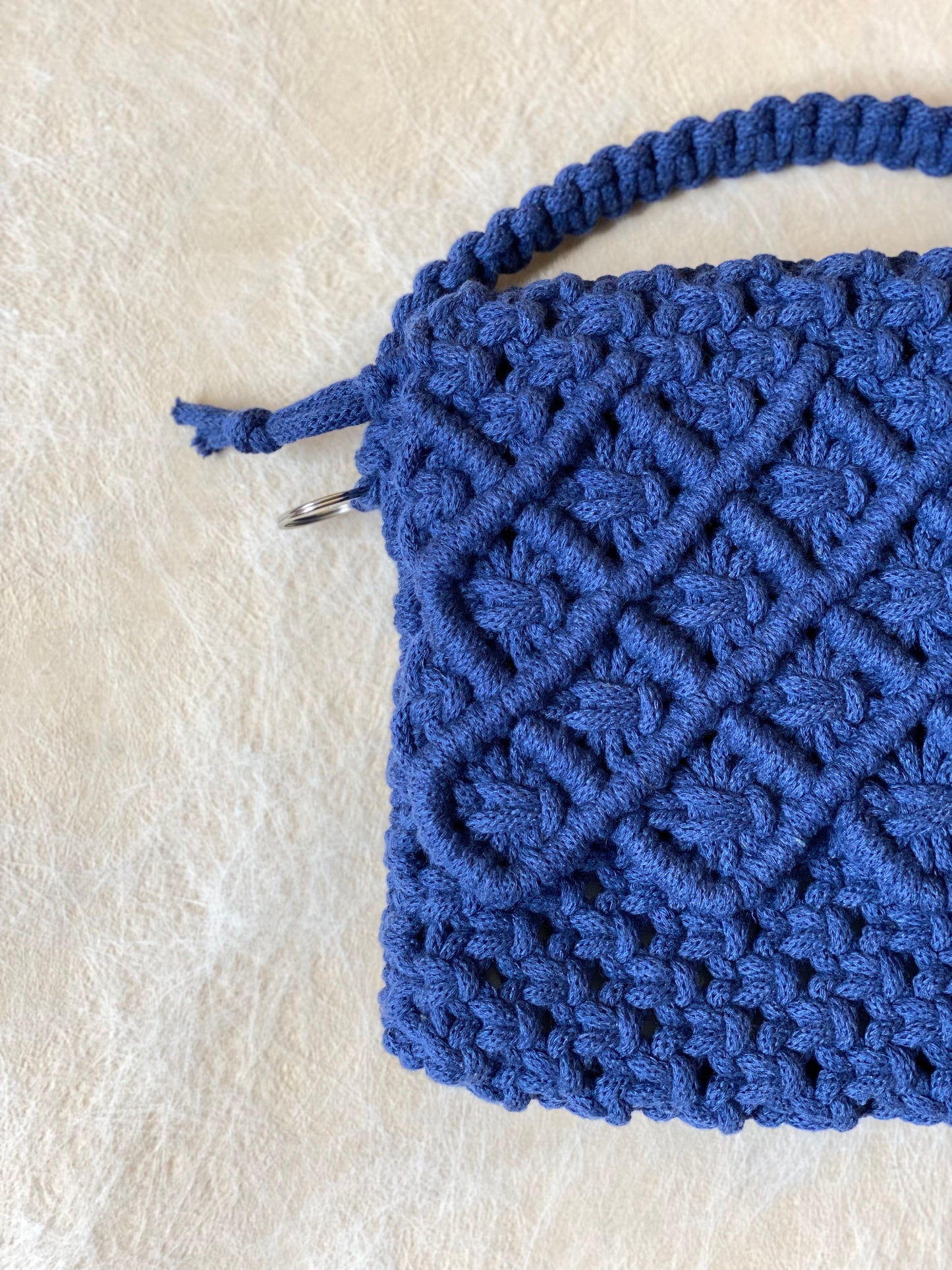 LILY - Handmade Pure Cotton Macramè Crossbody Bag