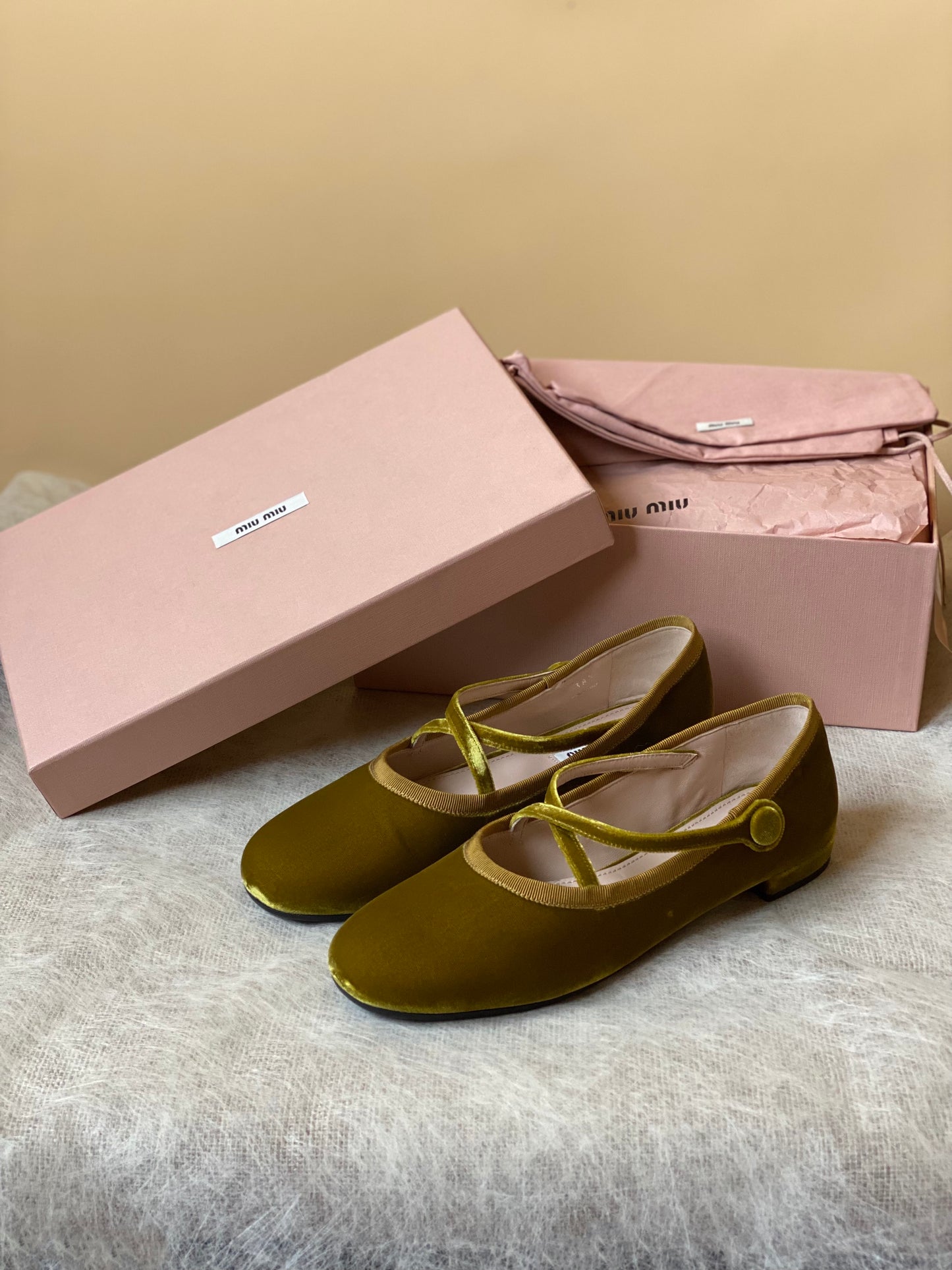 Miu Miu Velvet Flats