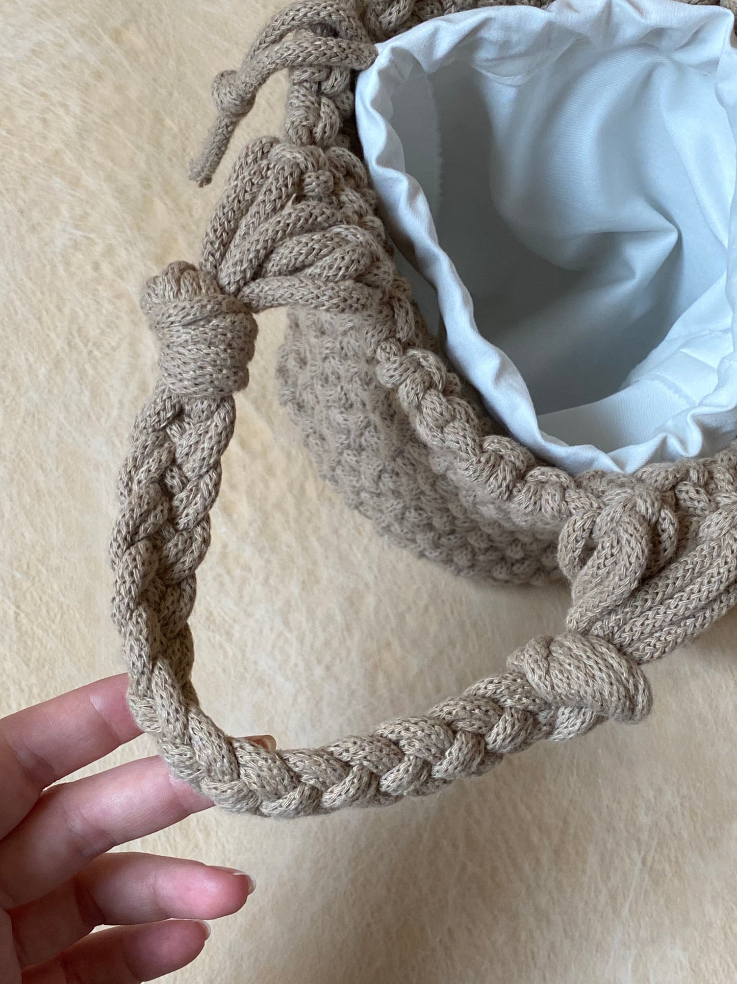 POPPY - Pure Cotton Handmade Macramè Bucket