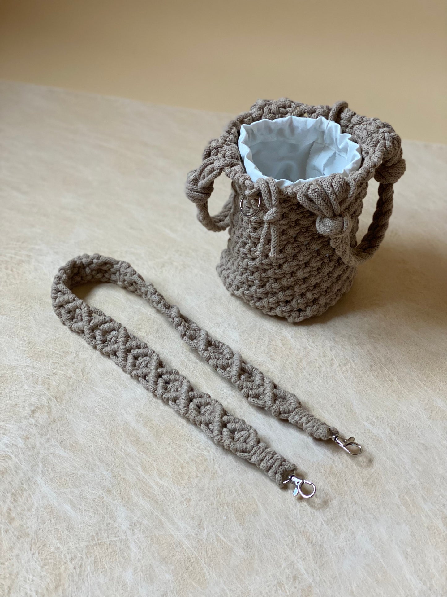 POPPY - Pure Cotton Handmade Macramè Bucket