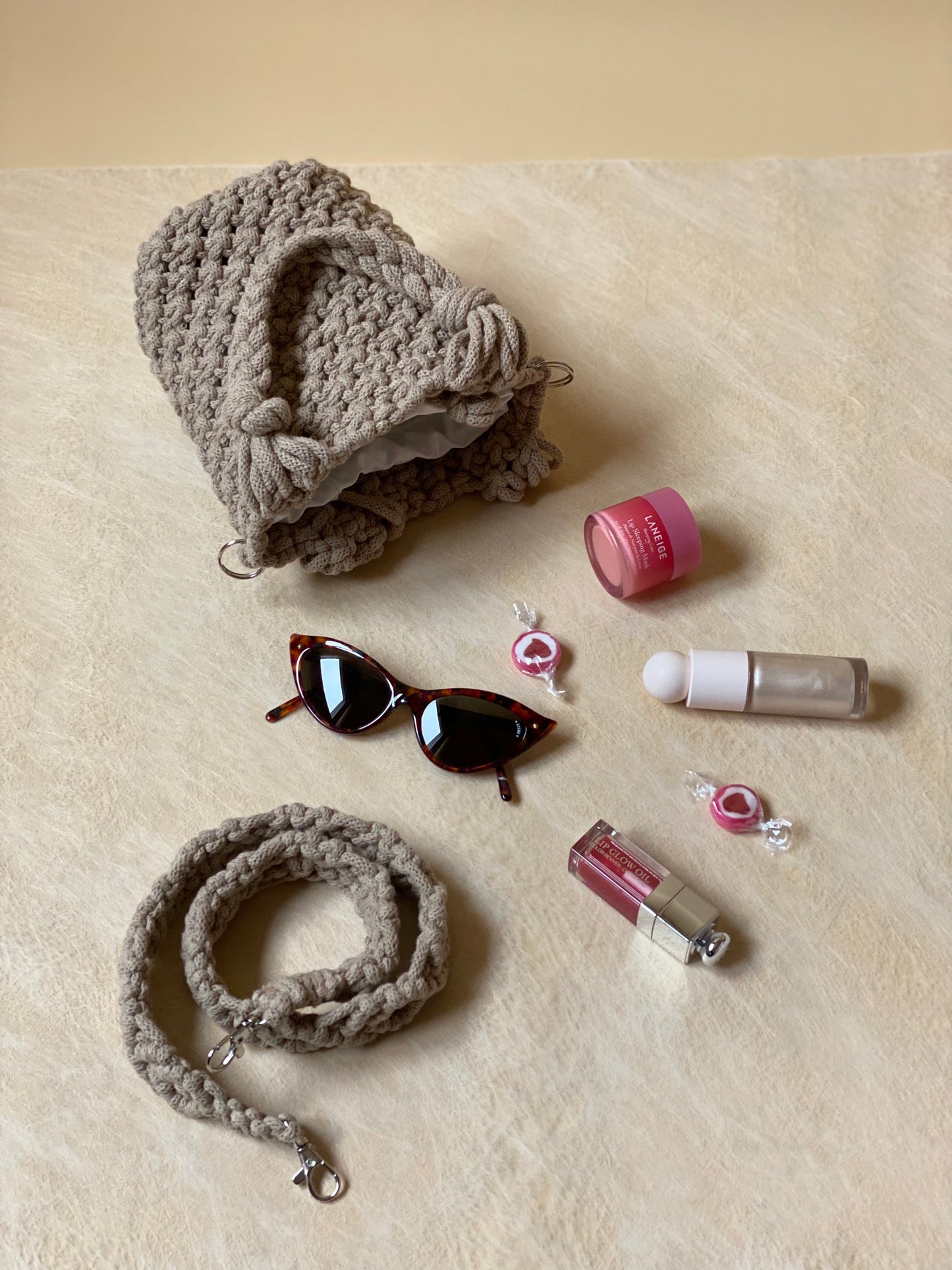 POPPY - Pure Cotton Handmade Macramè Bucket