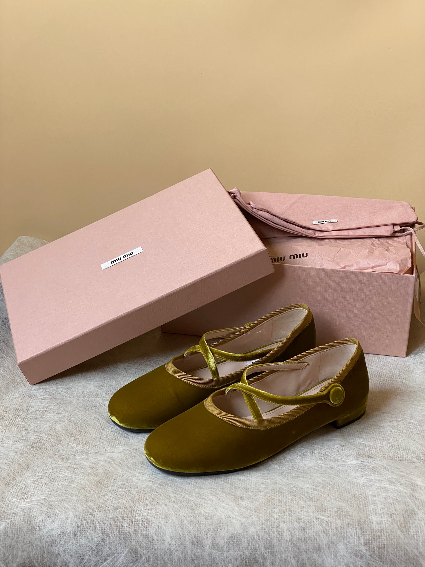 Miu Miu Velvet Flats