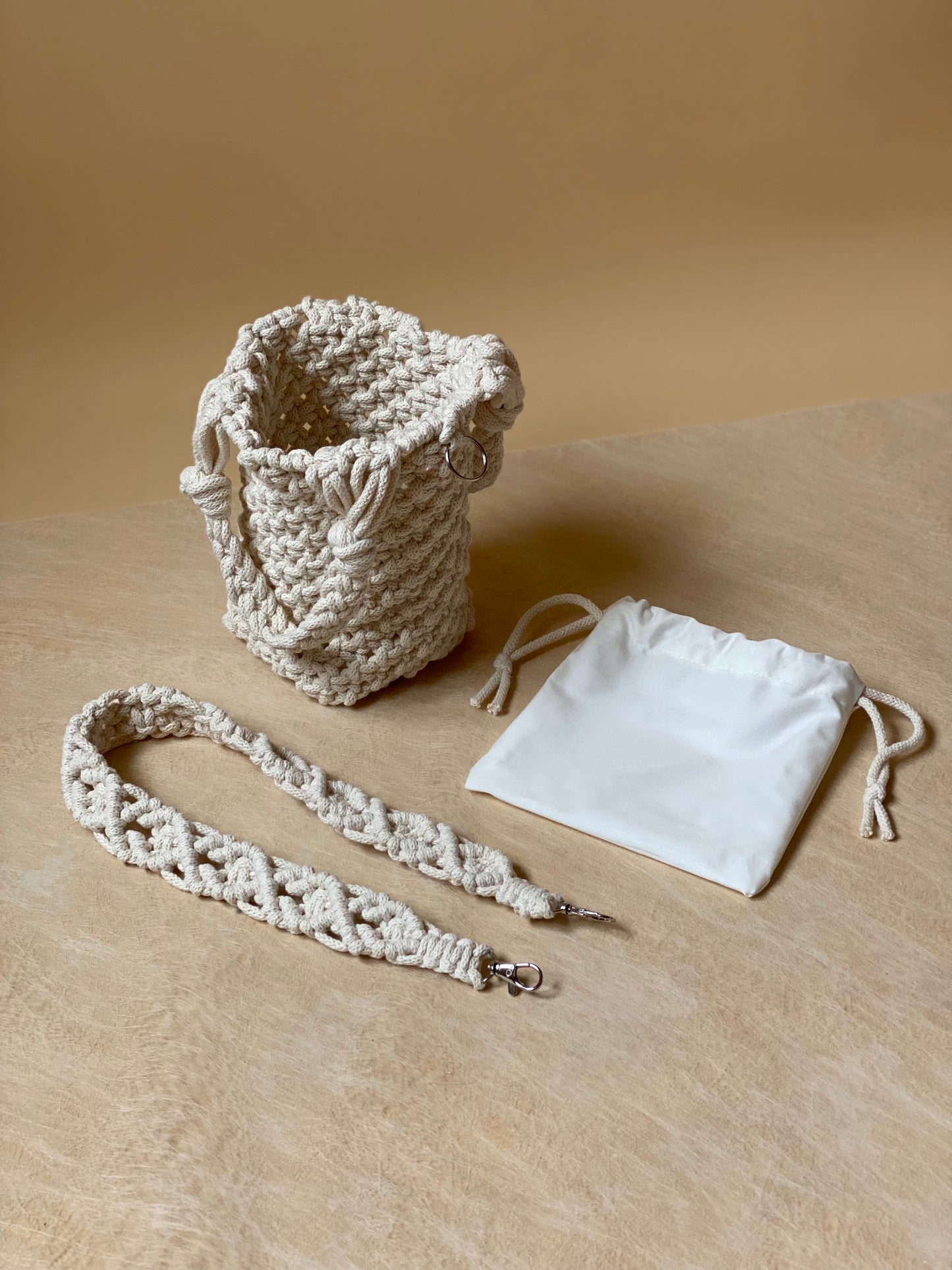 POPPY - Pure Cotton Handmade Macramè Bucket