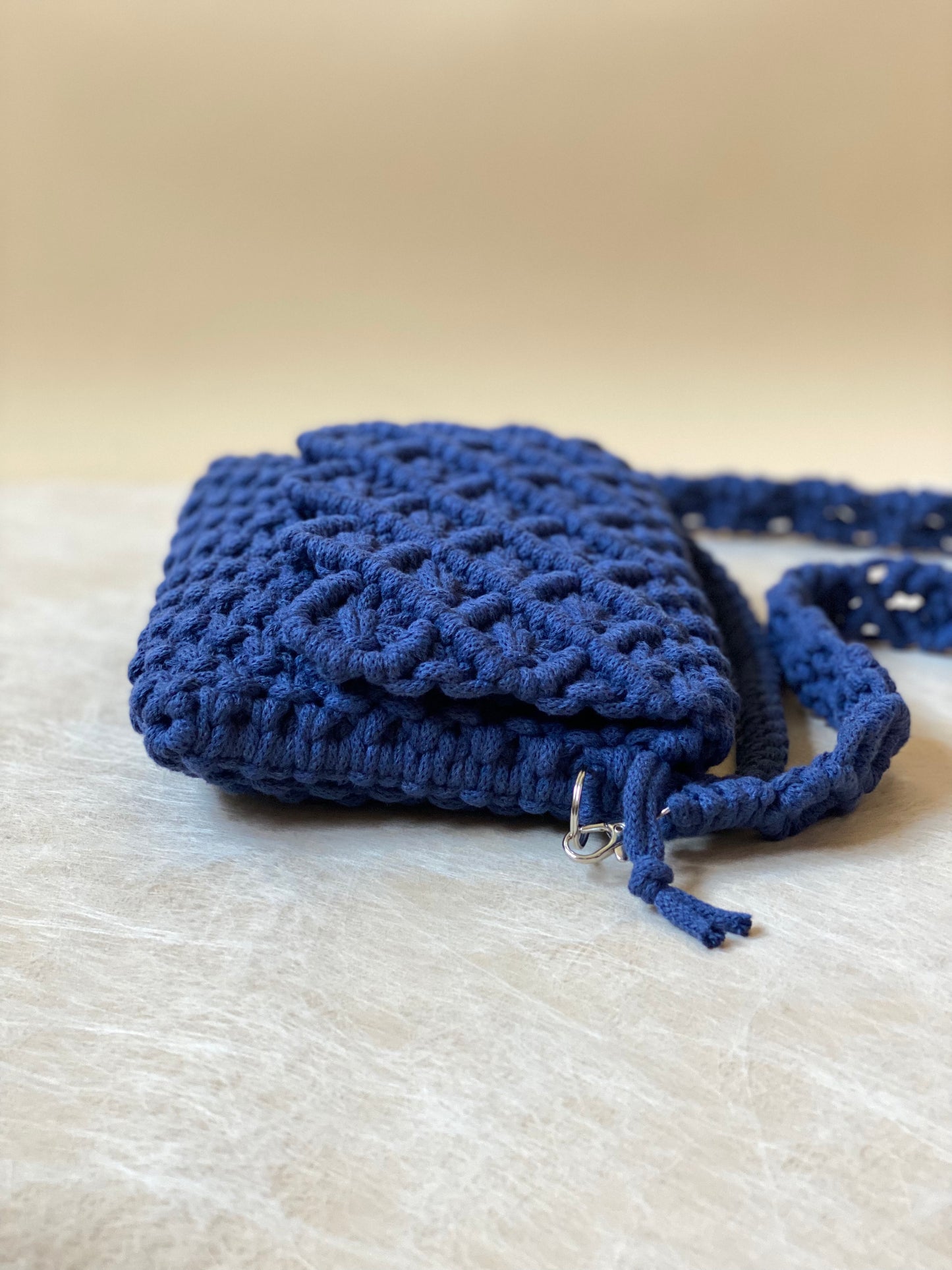 LILY - Handmade Pure Cotton Macramè Crossbody Bag