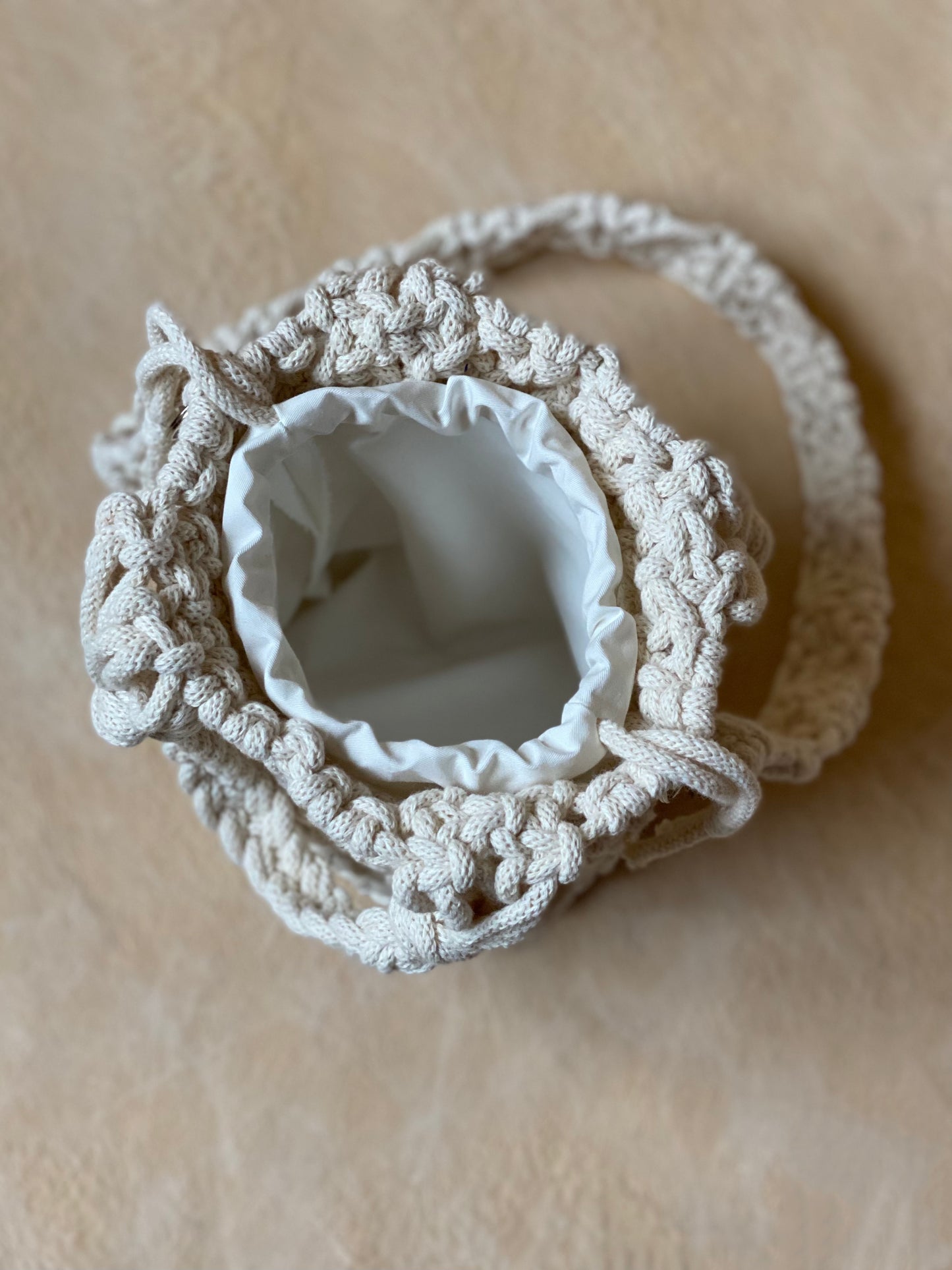 POPPY - Pure Cotton Handmade Macramè Bucket