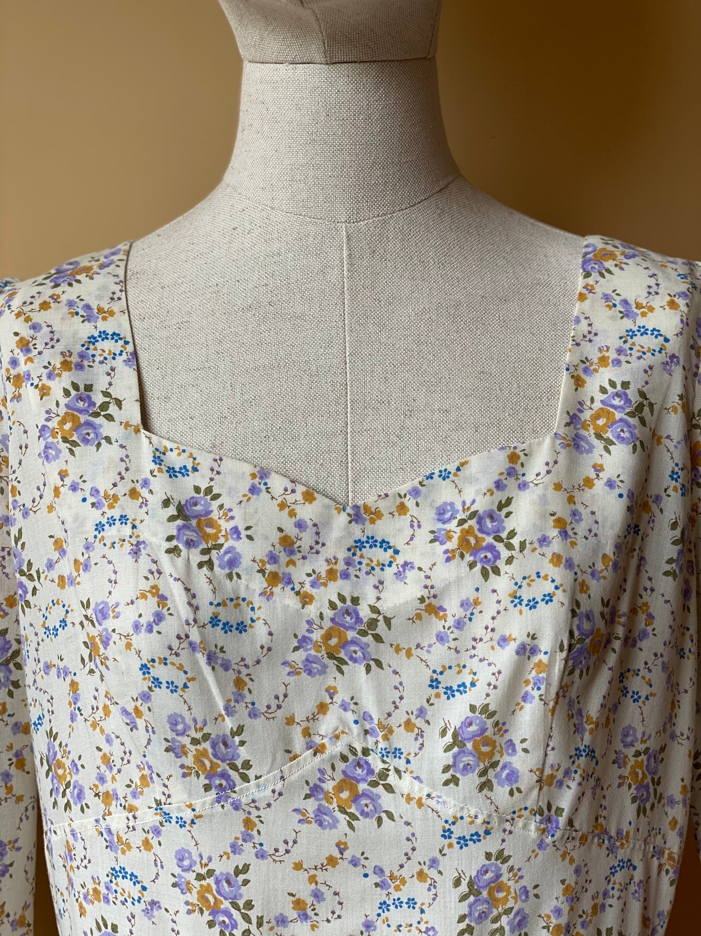 Vintage 70s Long Praire Dress