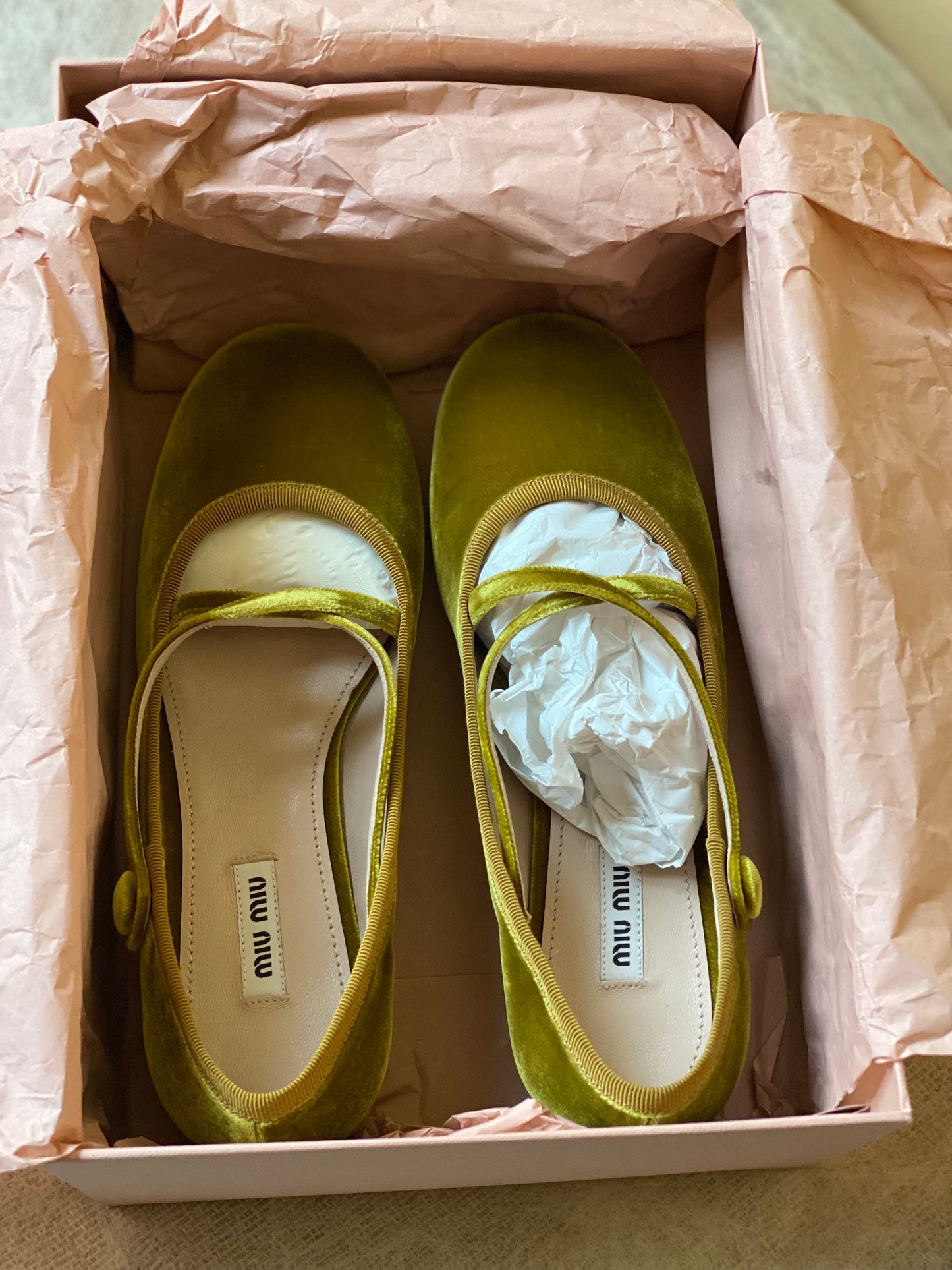 Miu Miu Velvet Flats