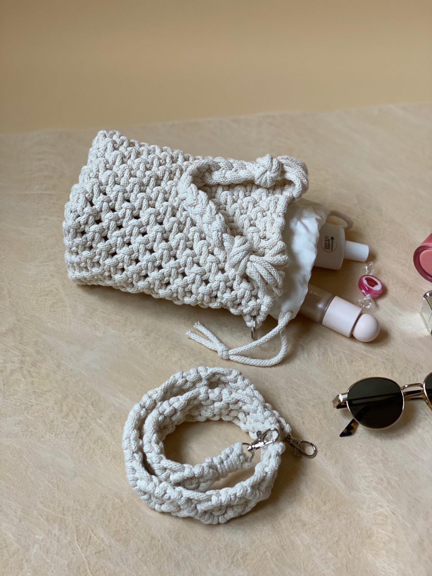 POPPY - Pure Cotton Handmade Macramè Bucket