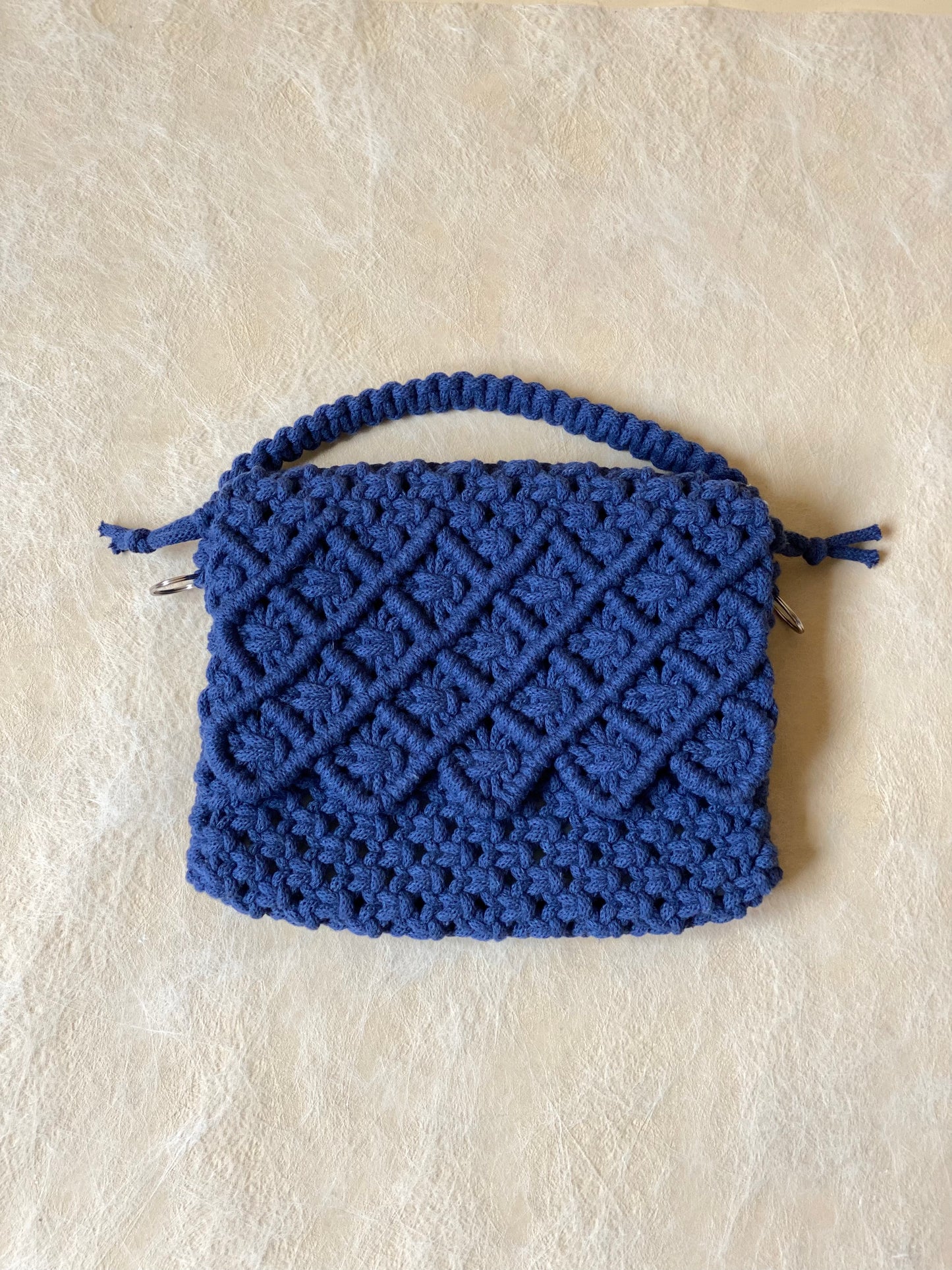 LILY - Handmade Pure Cotton Macramè Crossbody Bag