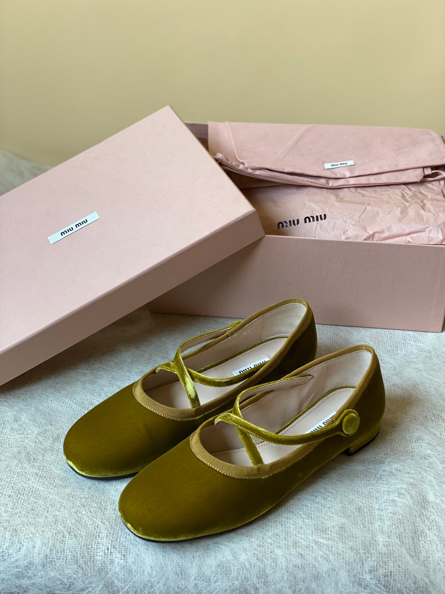 Miu Miu Velvet Flats
