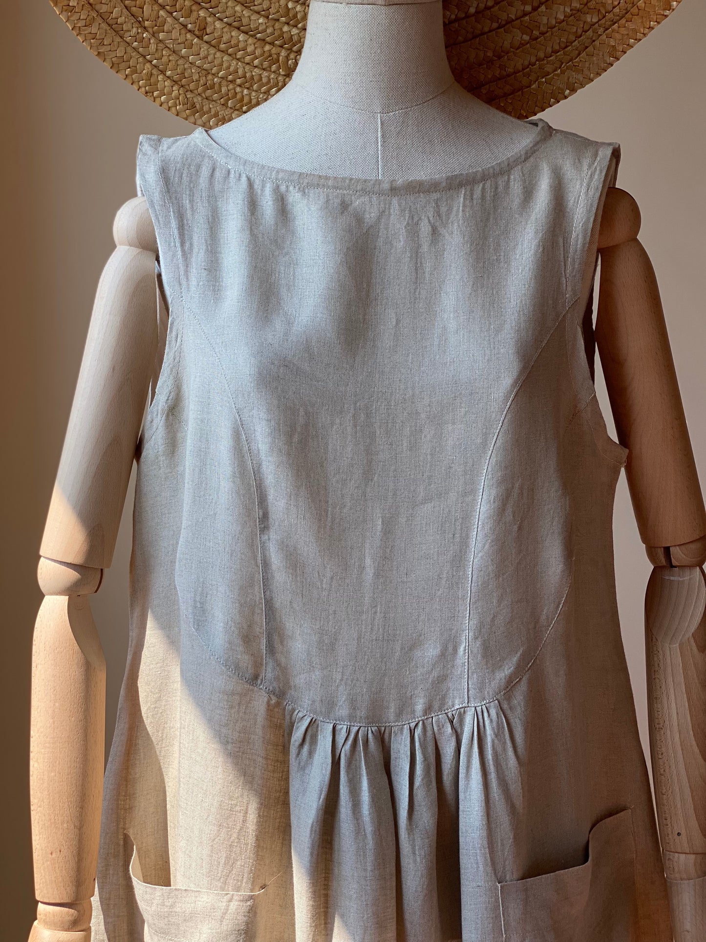 Vintage Linen Maxi Dress