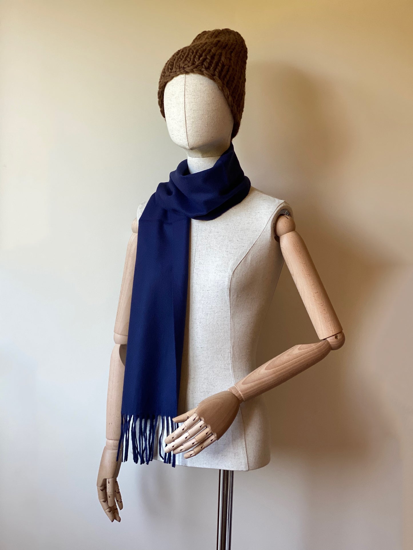 Handmade 100% Wool Beanie - Nocciola