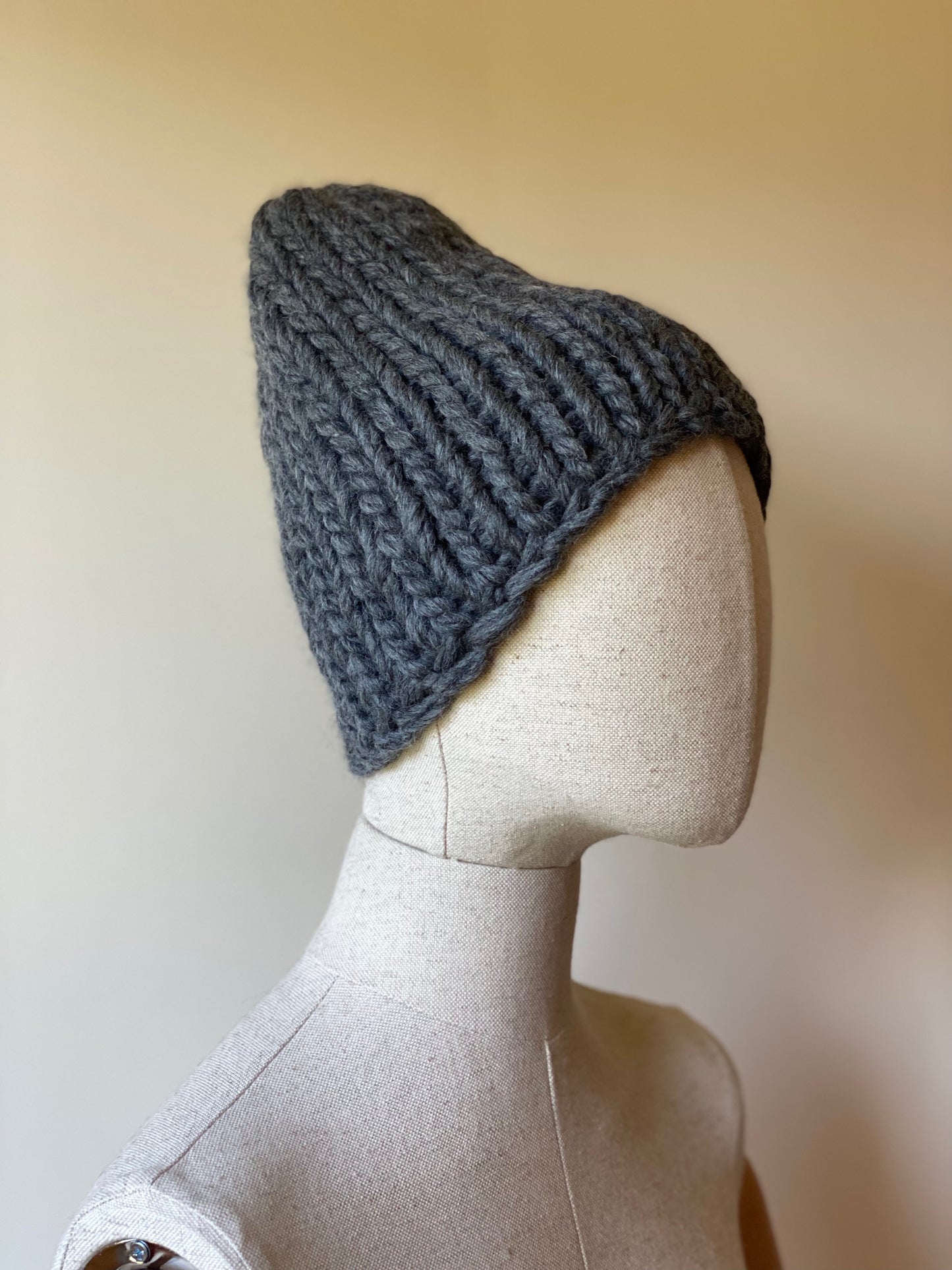 Handmade 100% Wool Beanie - Nebbia